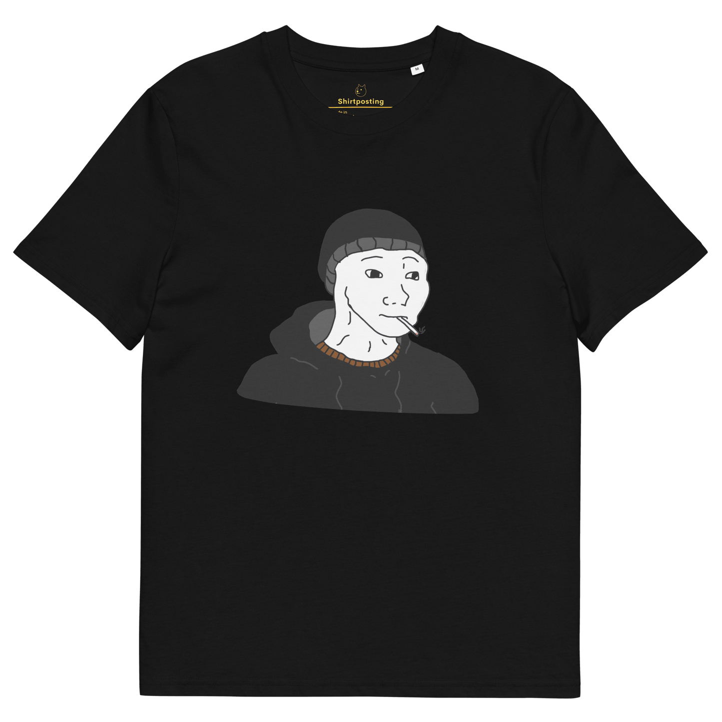 Doomer Wojak Premium Organic T-Shirt Meme - Black | Shirtposting