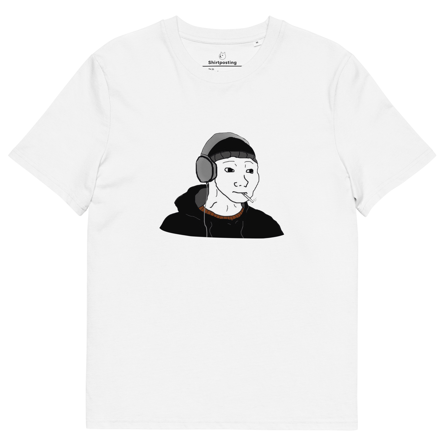 Doomer Wojak Premium Organic T-Shirt Meme - White | Shirtposting