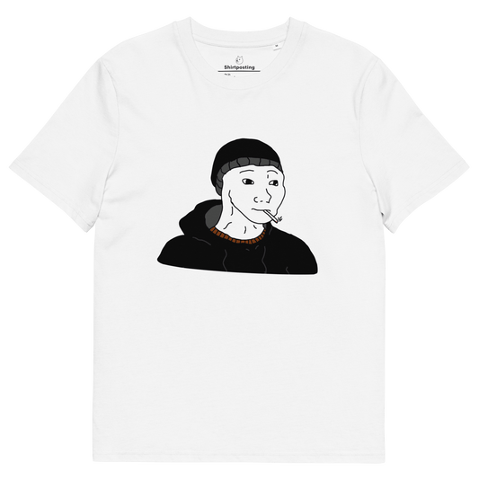 Doomer Wojak Premium Organic T-Shirt Meme - White | Shirtposting