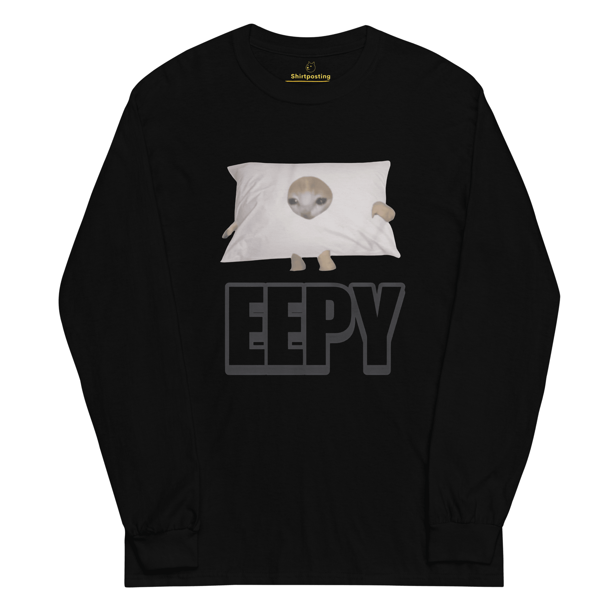 Eepy Long Sleeve T-Shirt Meme - Black | Shirtposting