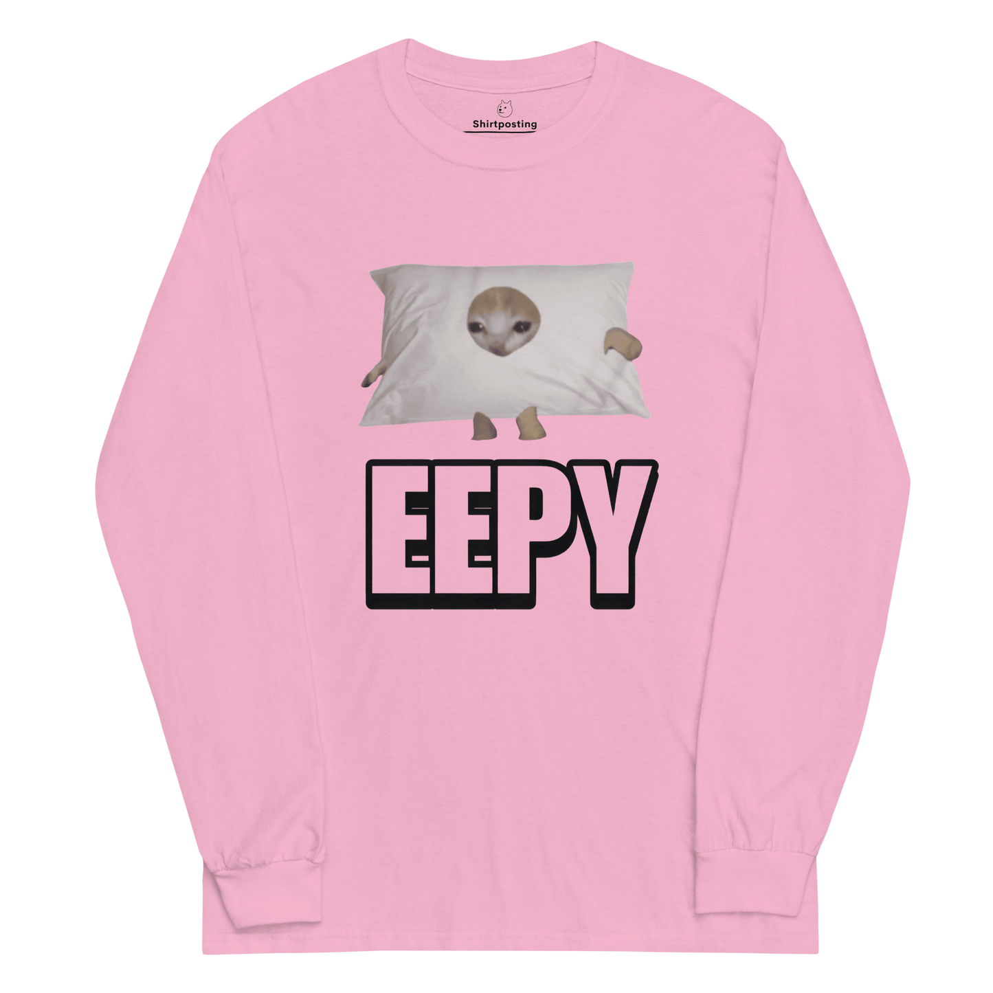 Eepy Long Sleeve T-Shirt Meme - Light Pink | Shirtposting