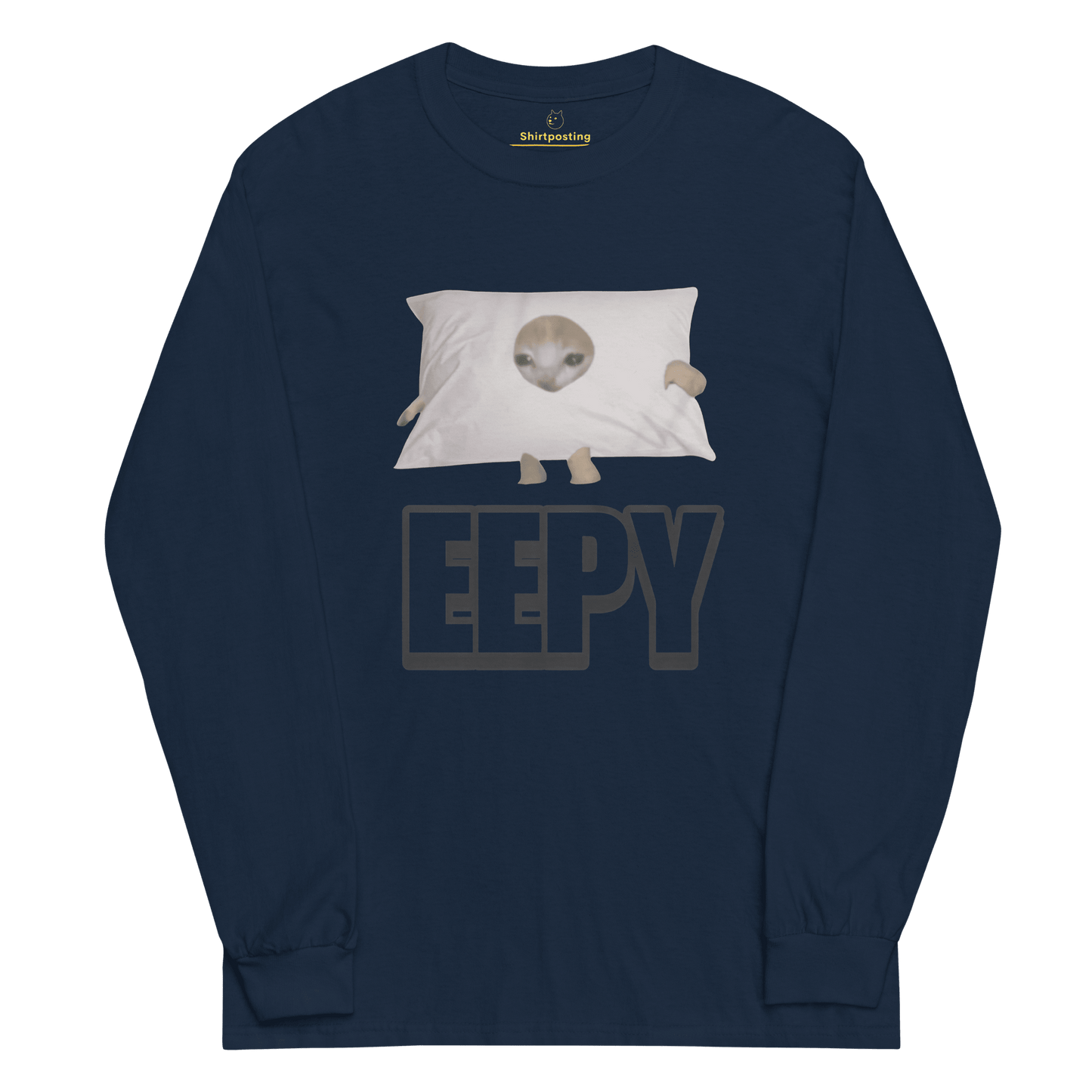 Eepy Long Sleeve T-Shirt Meme - Navy | Shirtposting