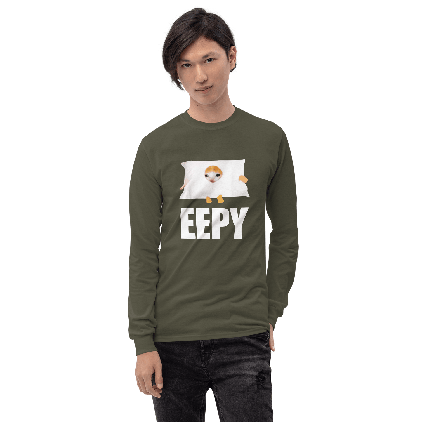 Eepy Long Sleeve T-Shirt Meme - Sport Grey | Shirtposting