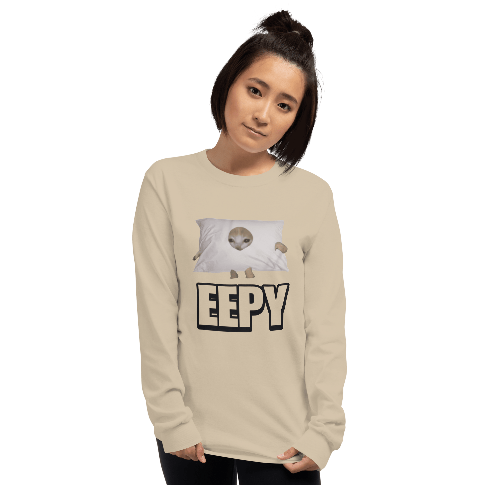 Eepy Long Sleeve T-Shirt Meme - Sport Grey | Shirtposting