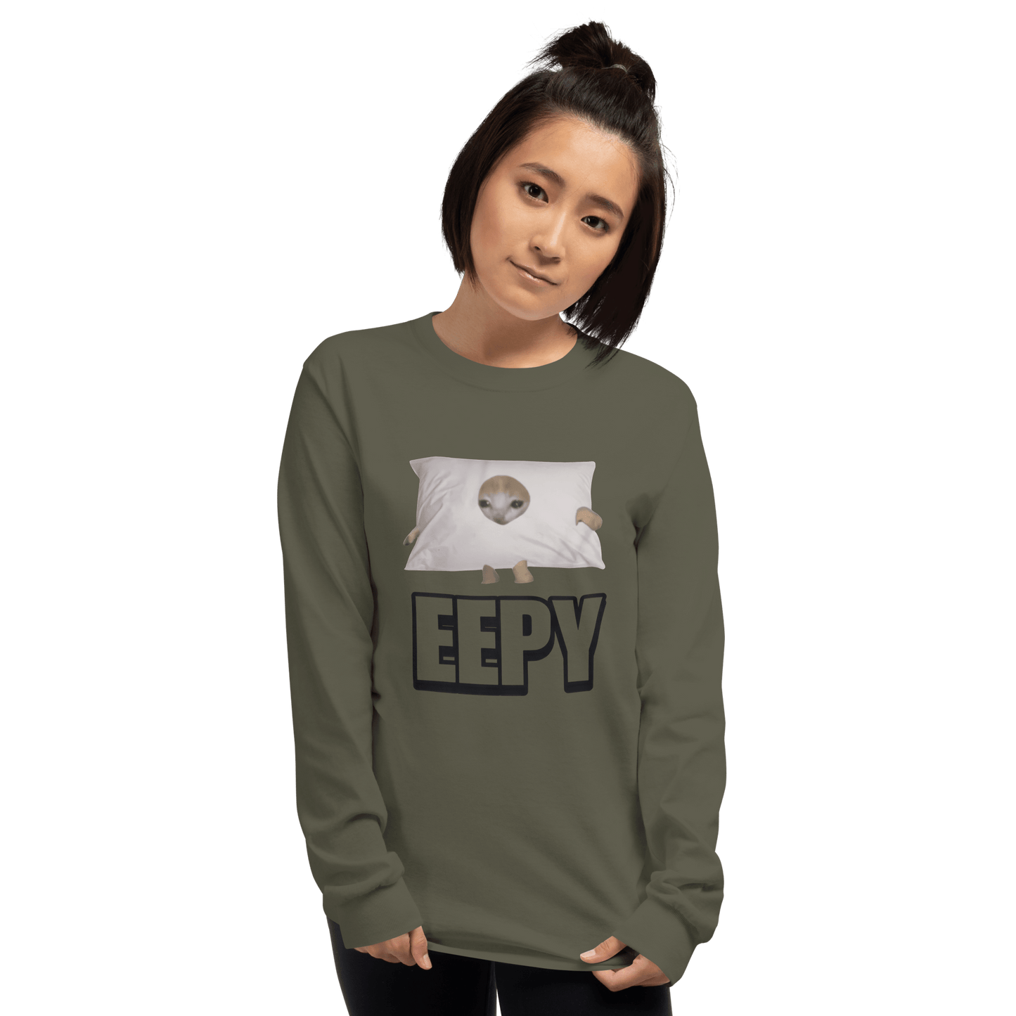 Eepy Long Sleeve T-Shirt Meme - Sport Grey | Shirtposting