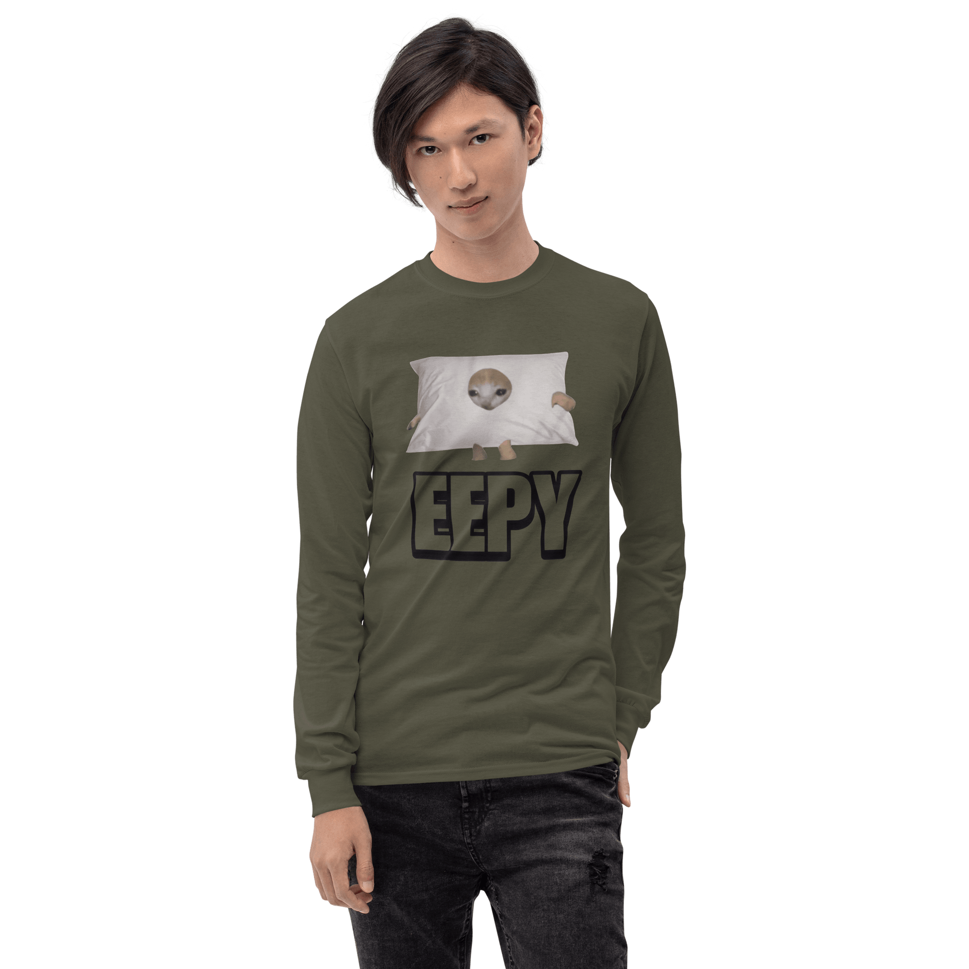 Eepy Long Sleeve T-Shirt Meme - Sport Grey | Shirtposting