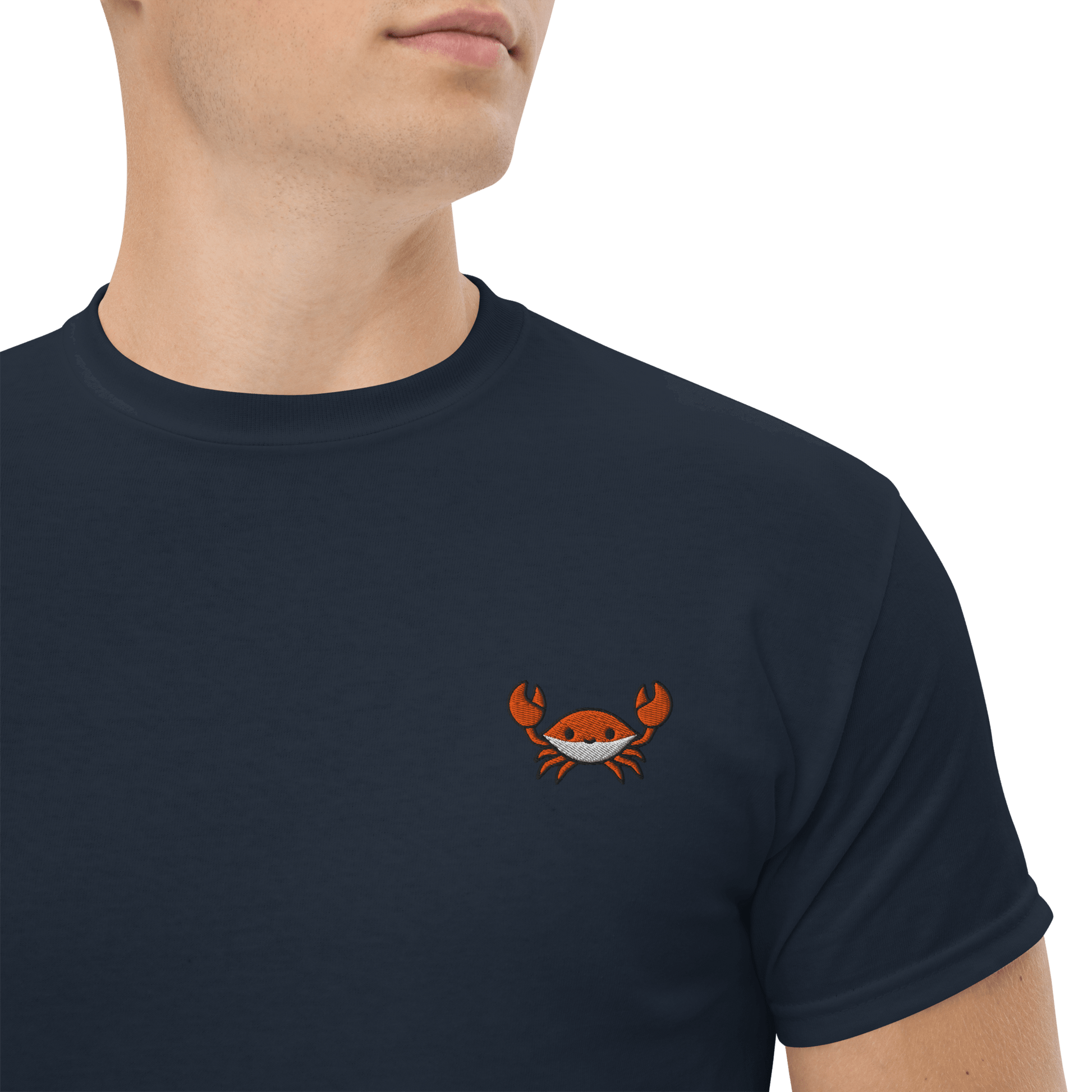 Embroidery Crab Classic T-Shirt Meme - Royal | Shirtposting