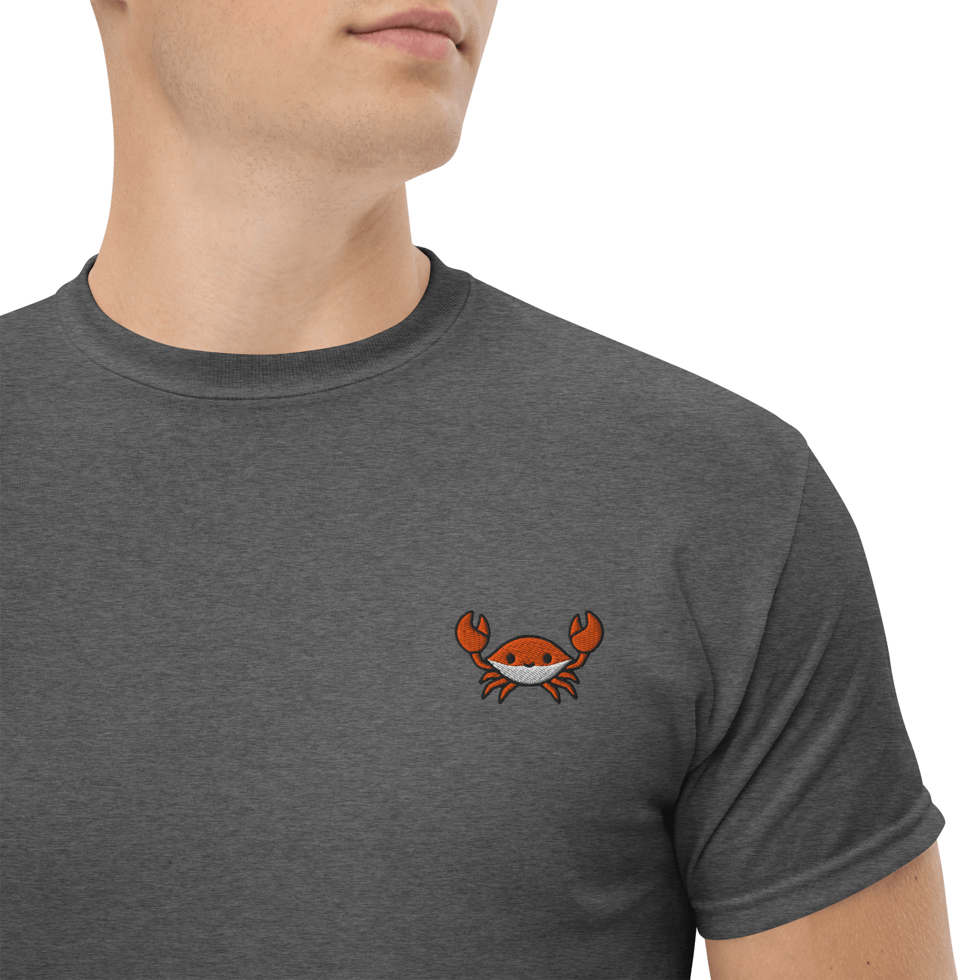 Embroidery Crab Classic T-Shirt Meme - Royal | Shirtposting