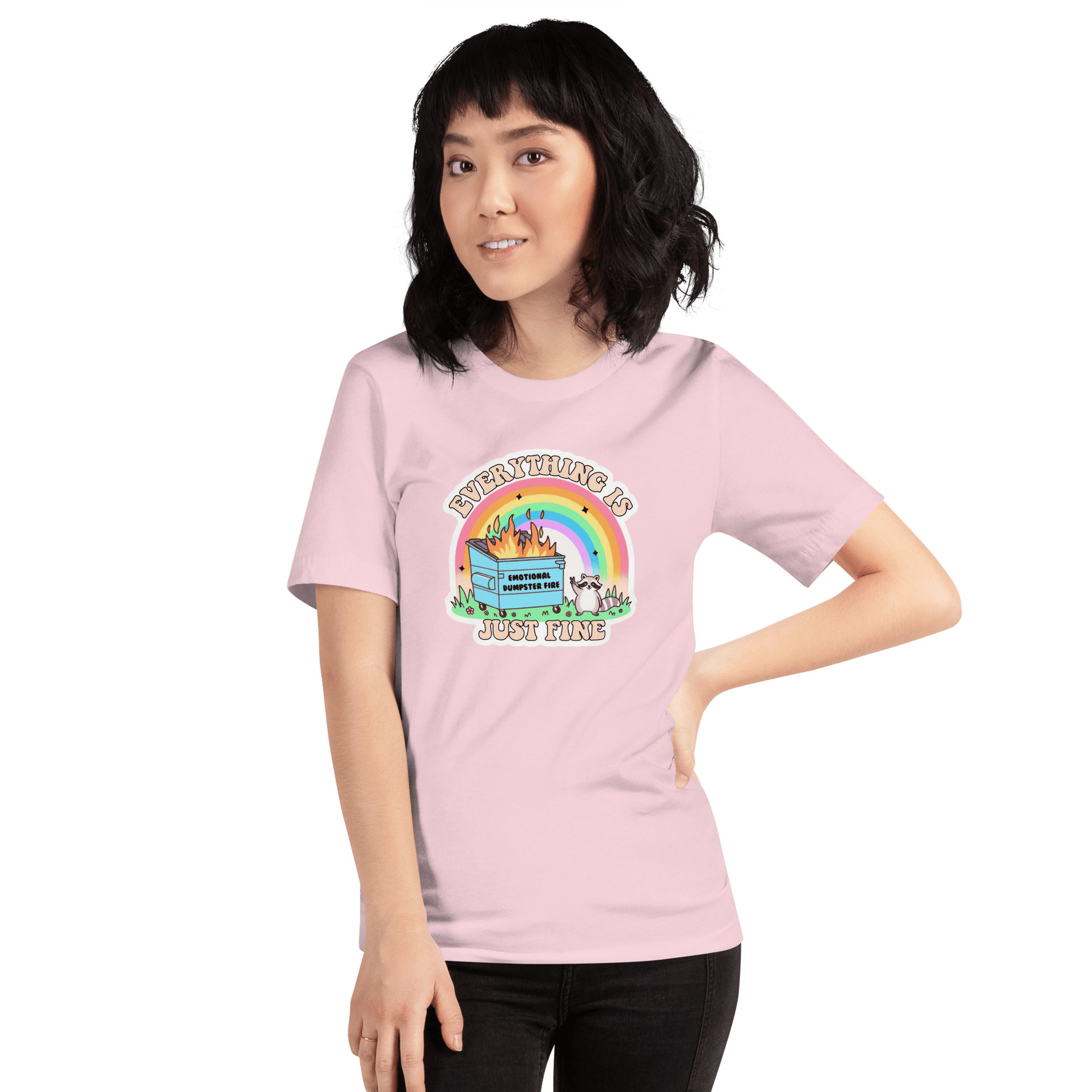 Everything is Just Fine Classic T-Shirt Meme - Military Green | Shirtposting
