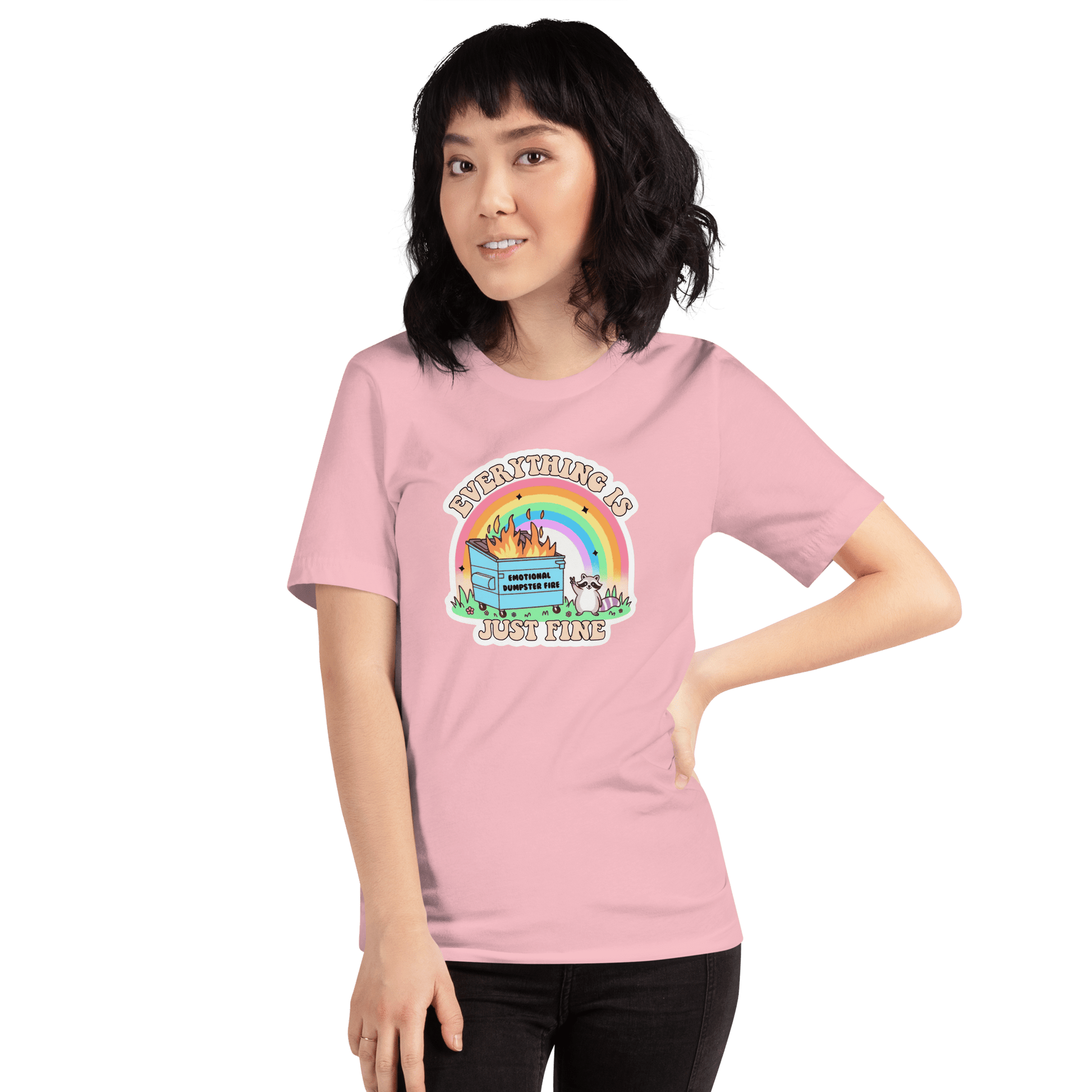 Everything is Just Fine Classic T-Shirt Meme - Military Green | Shirtposting