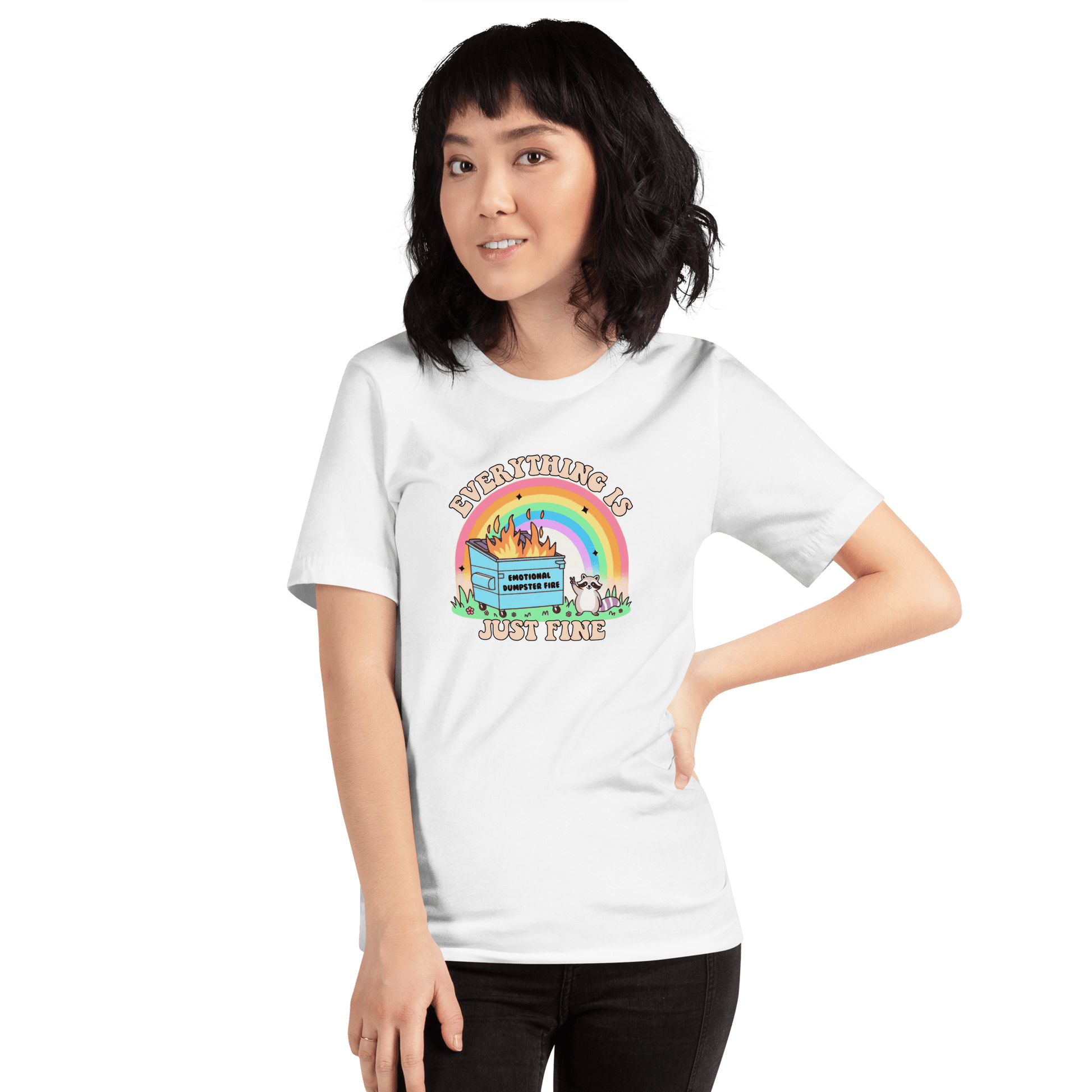 Everything is Just Fine Classic T-Shirt Meme - Military Green | Shirtposting