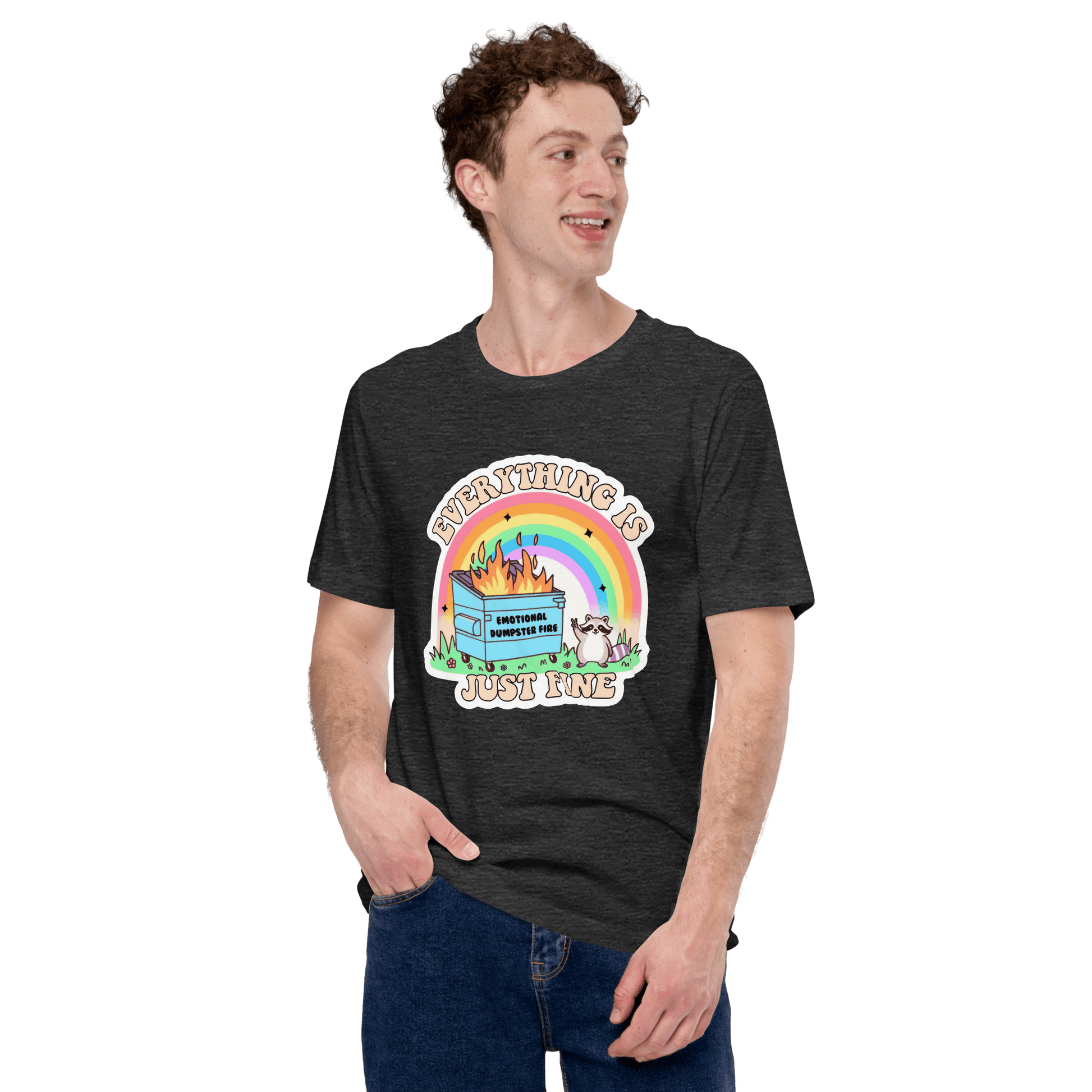 Everything is Just Fine Classic T-Shirt Meme - Military Green | Shirtposting