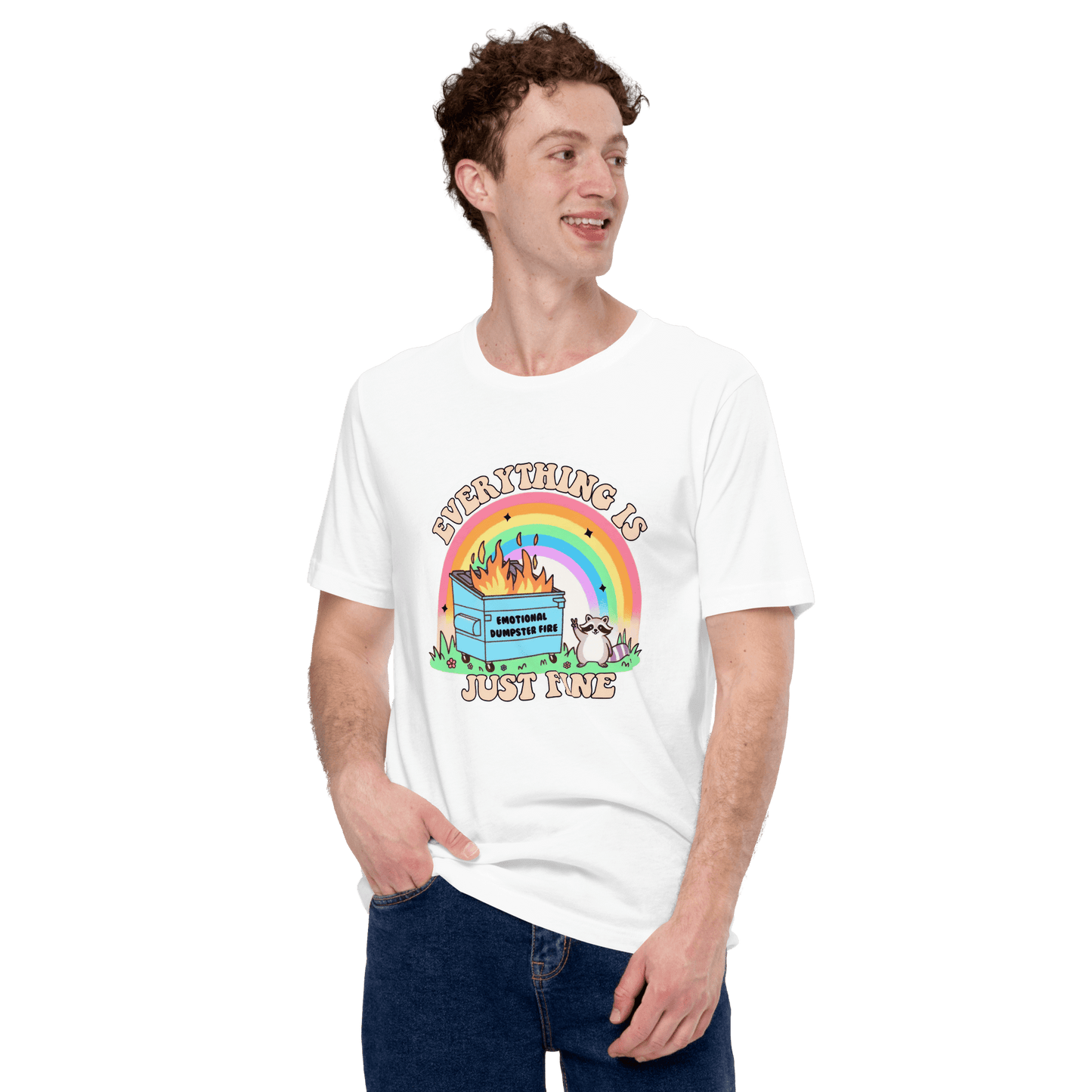 Everything is Just Fine Classic T-Shirt Meme - Military Green | Shirtposting