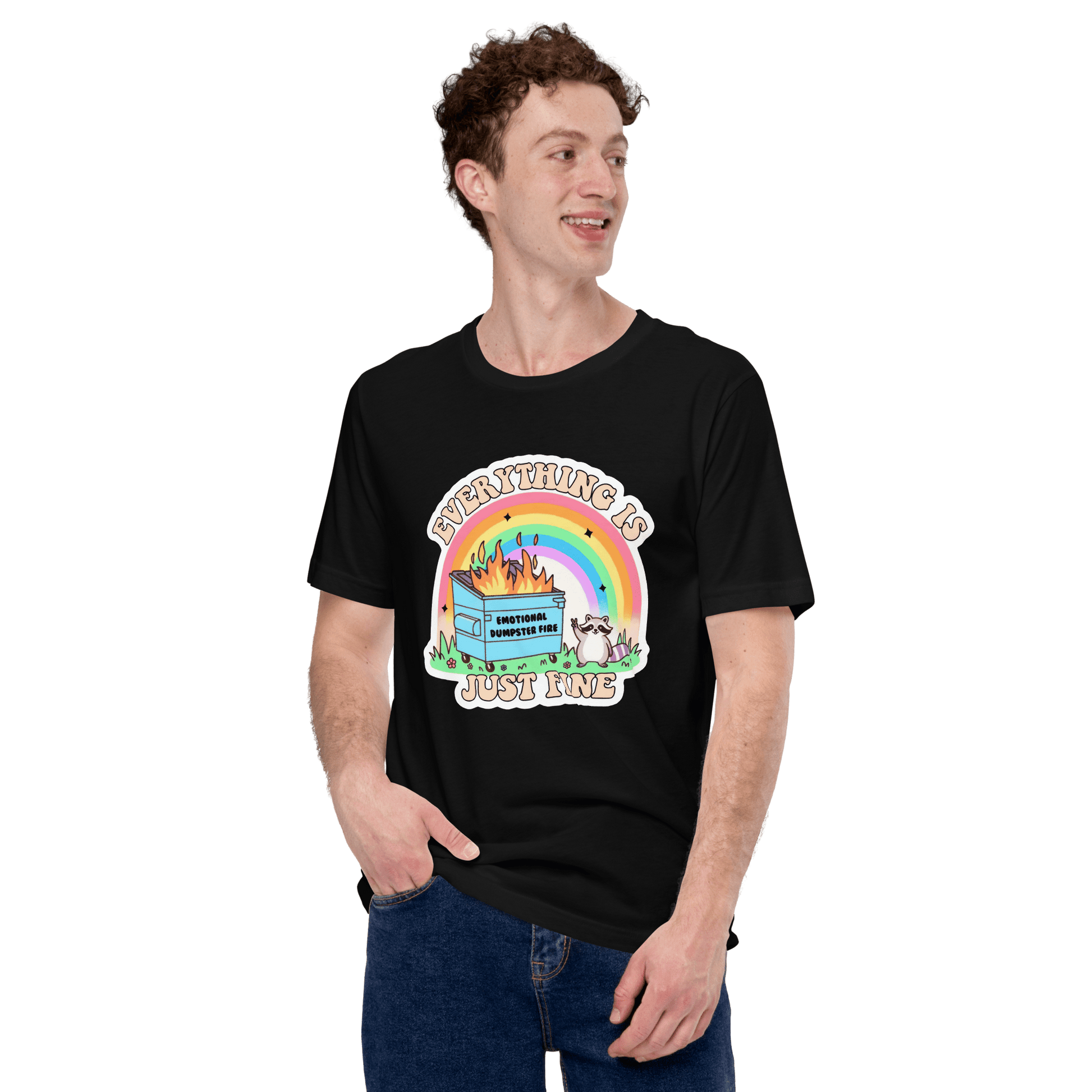 Everything is Just Fine Classic T-Shirt Meme - Military Green | Shirtposting