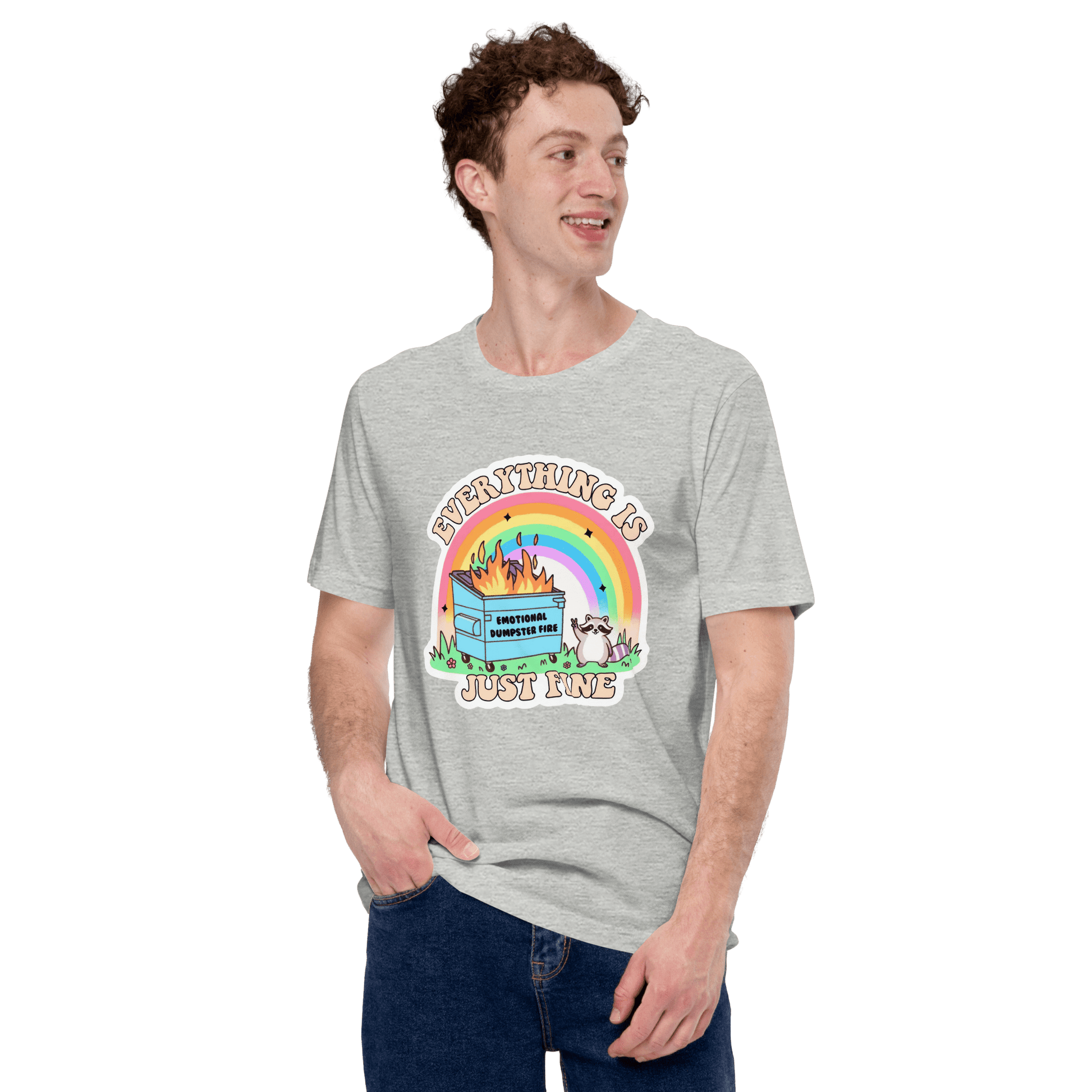 Everything is Just Fine Classic T-Shirt Meme - Military Green | Shirtposting