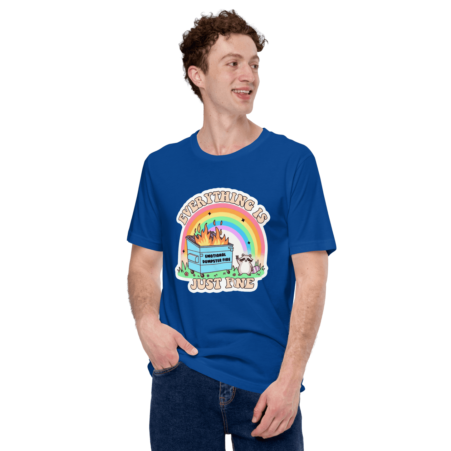 Everything is Just Fine Classic T-Shirt Meme - Military Green | Shirtposting