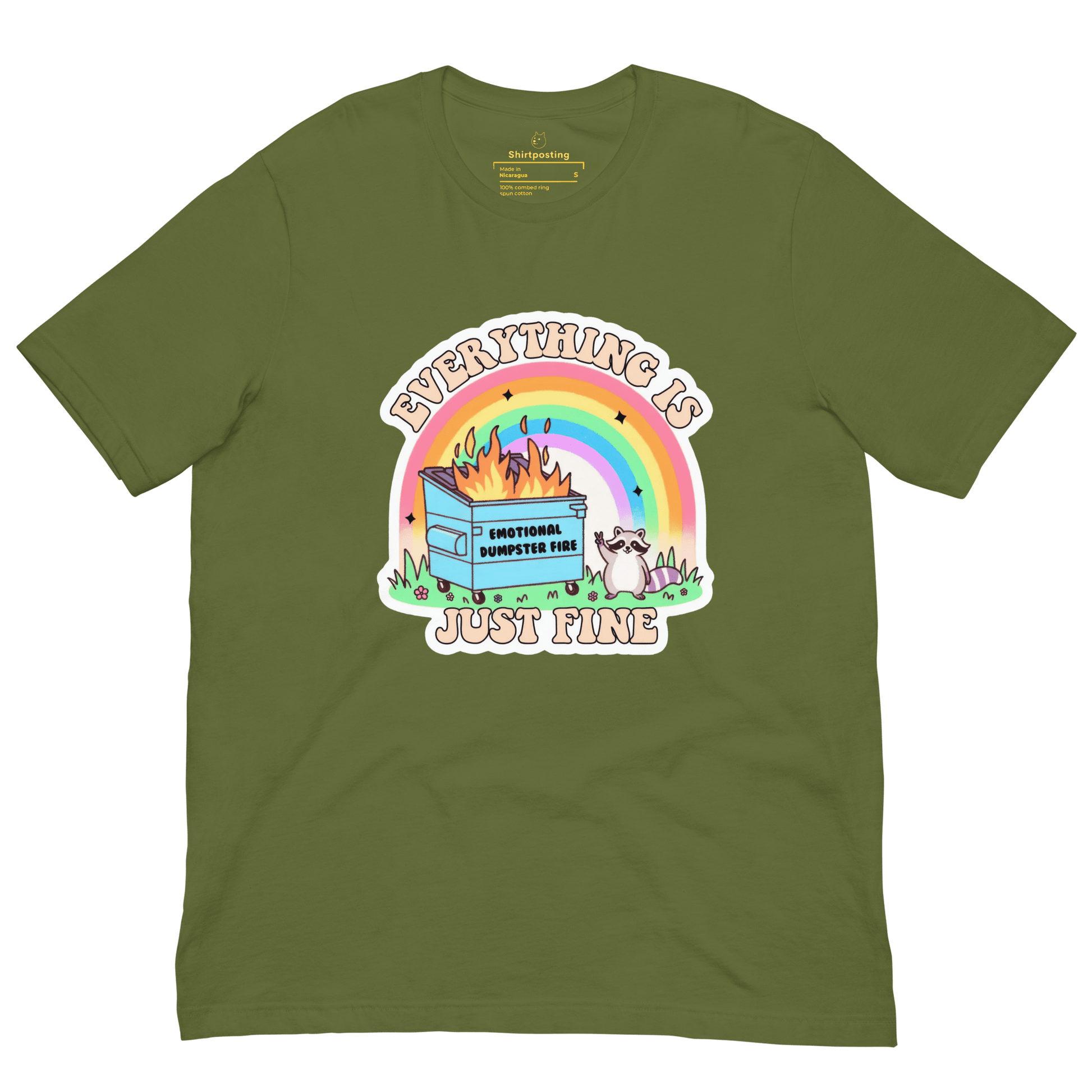 Everything is Just Fine Classic T-Shirt Meme - Navy | Shirtposting