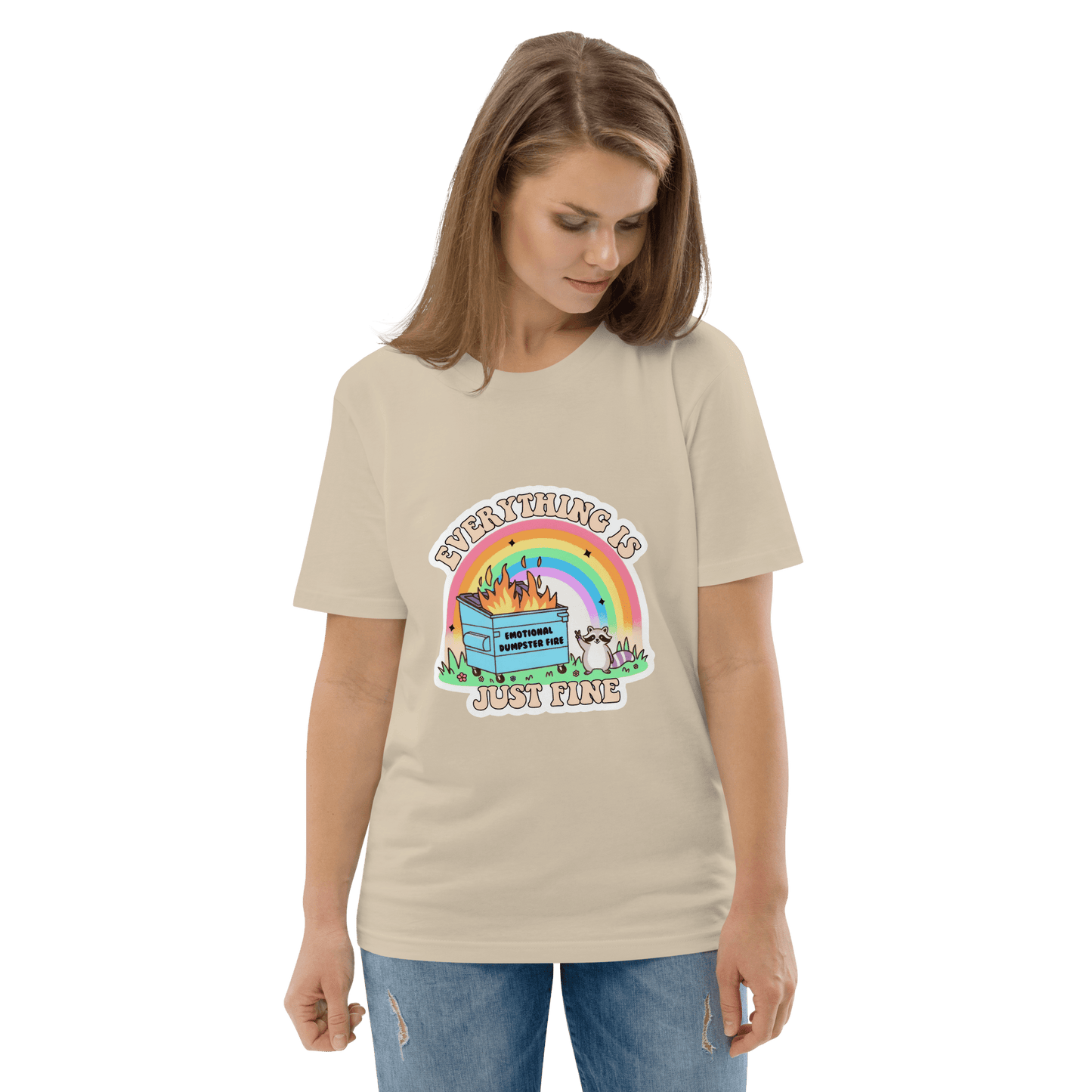 Everything Is Just Fine Premium Organic T-Shirt Meme - Dark Heather Grey | Shirtposting