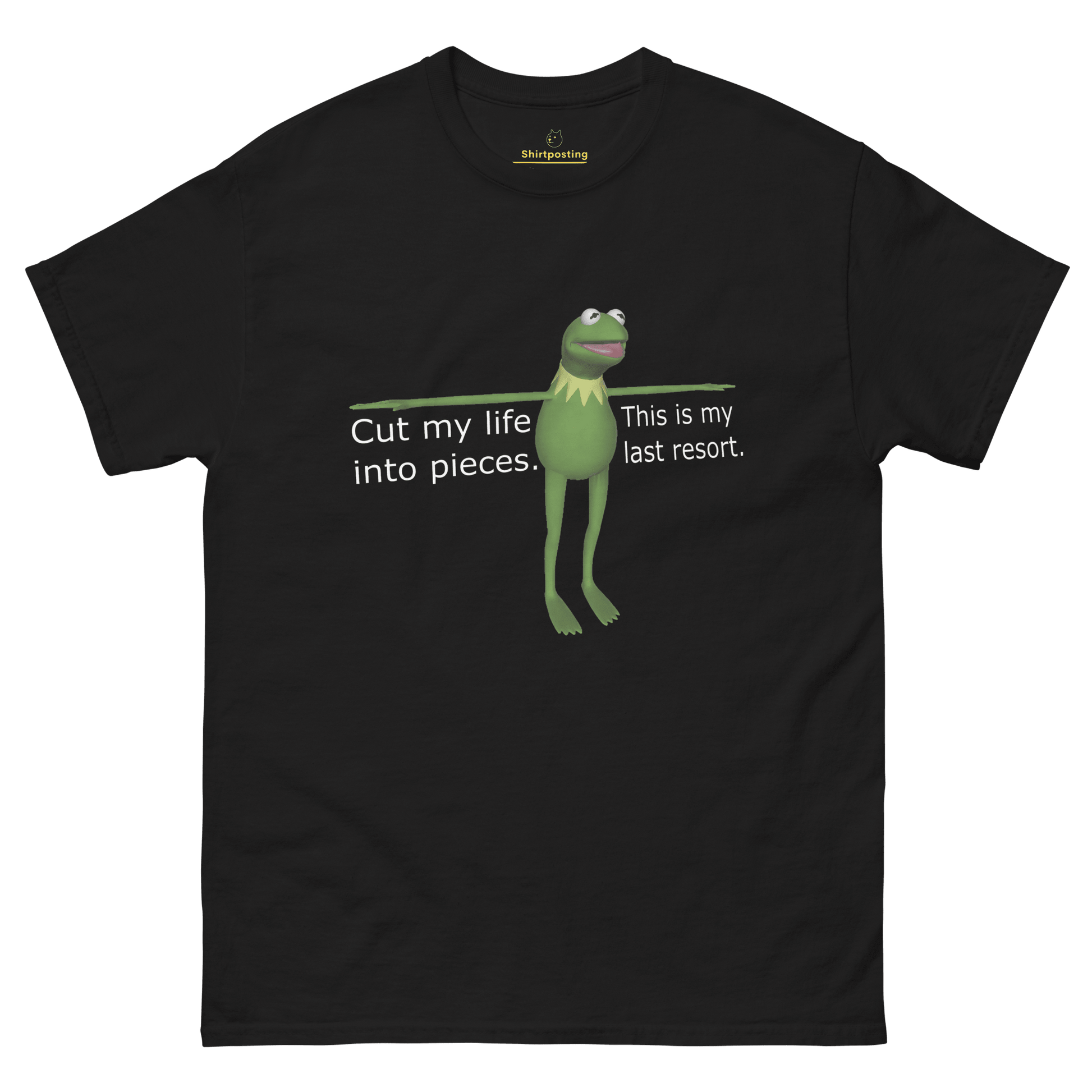 Frog Meme Classic T-Shirt Meme - Black | Shirtposting