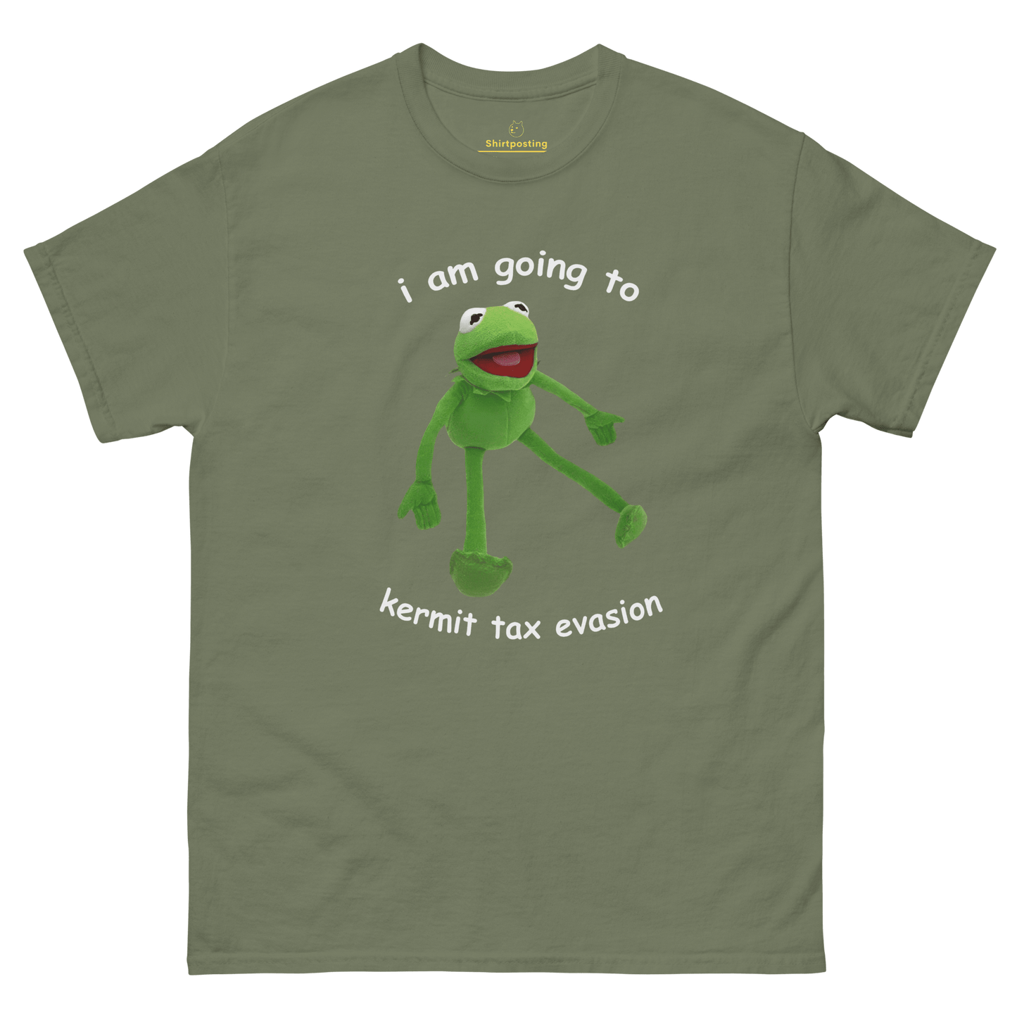 Frog Meme Classic T-Shirt Meme - Military Green | Shirtposting