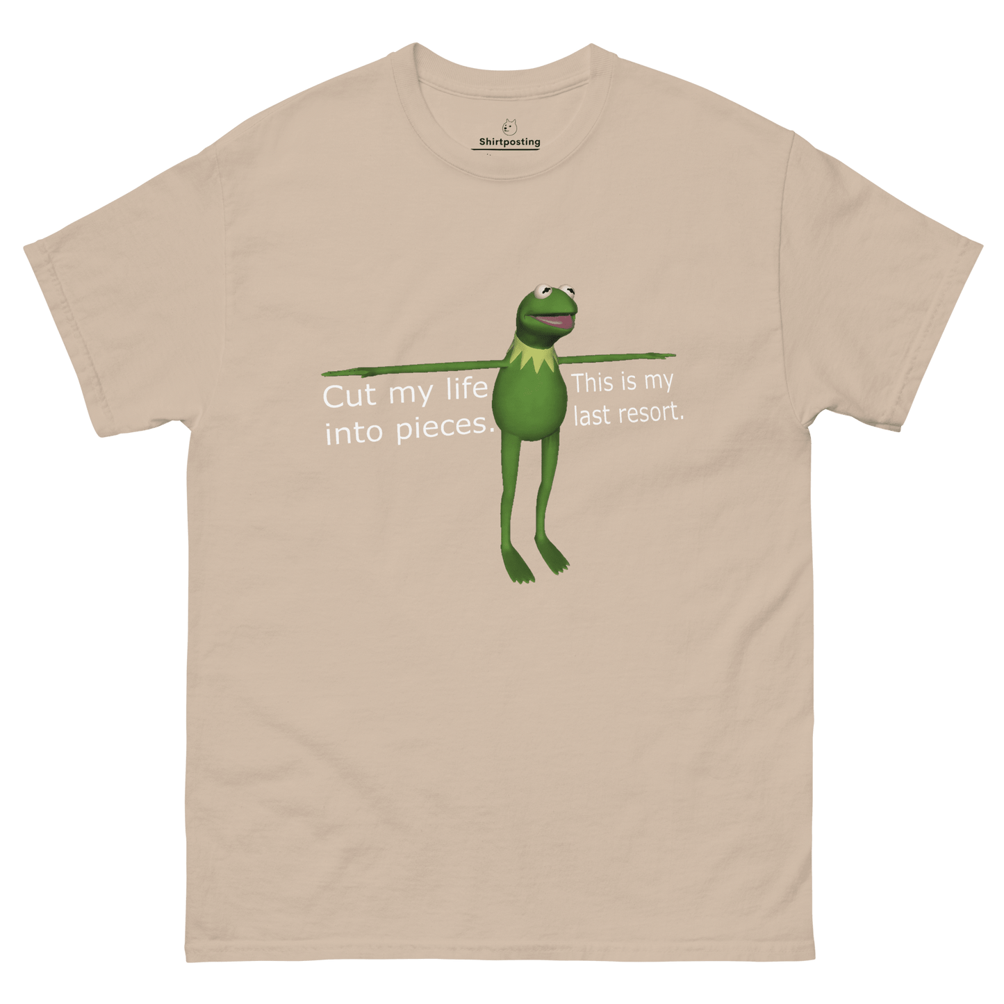 Frog Meme Classic T-Shirt Meme - Sand | Shirtposting