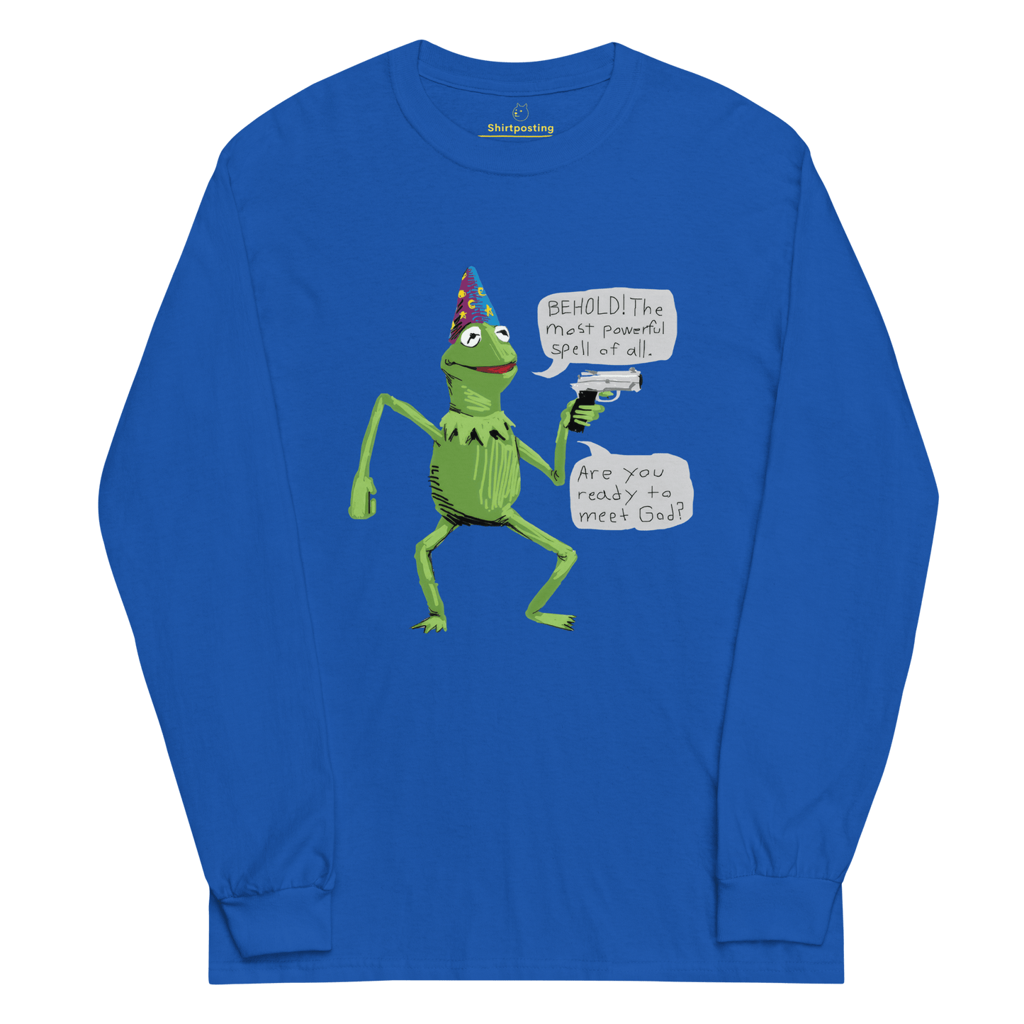 Frog Meme Long Sleeve T-Shirt Meme - Royal | Shirtposting