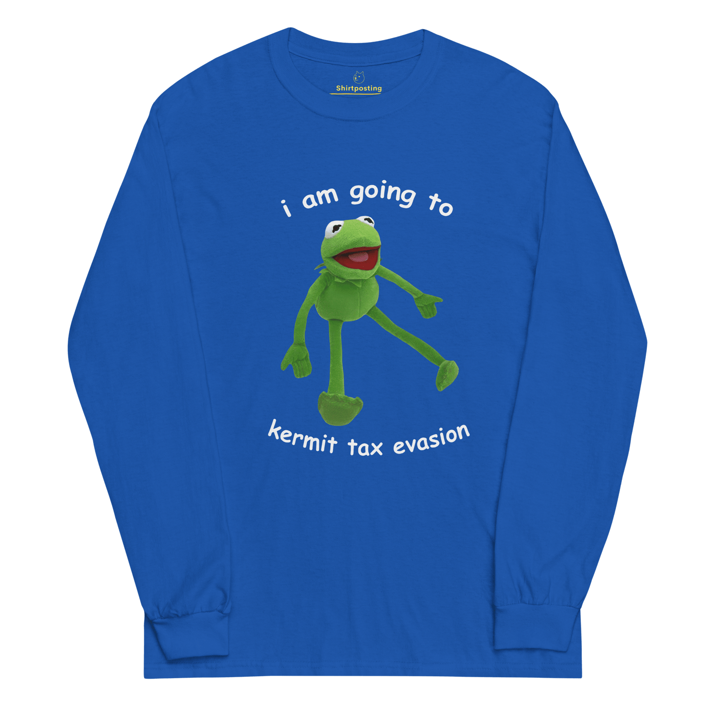 Frog Meme Long Sleeve T-Shirt Meme - Royal | Shirtposting