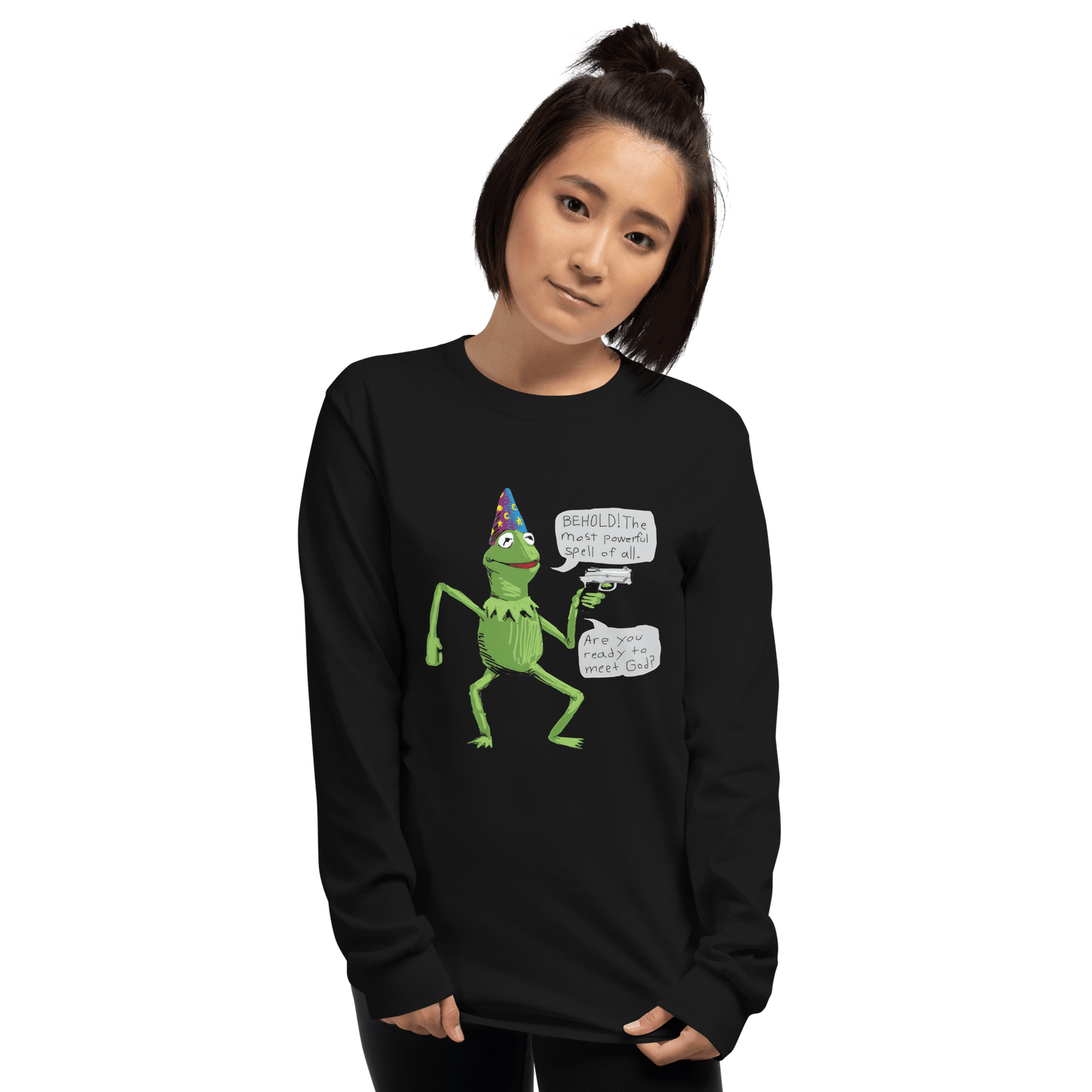 Frog Meme Long Sleeve T-Shirt Meme - Sport Grey | Shirtposting