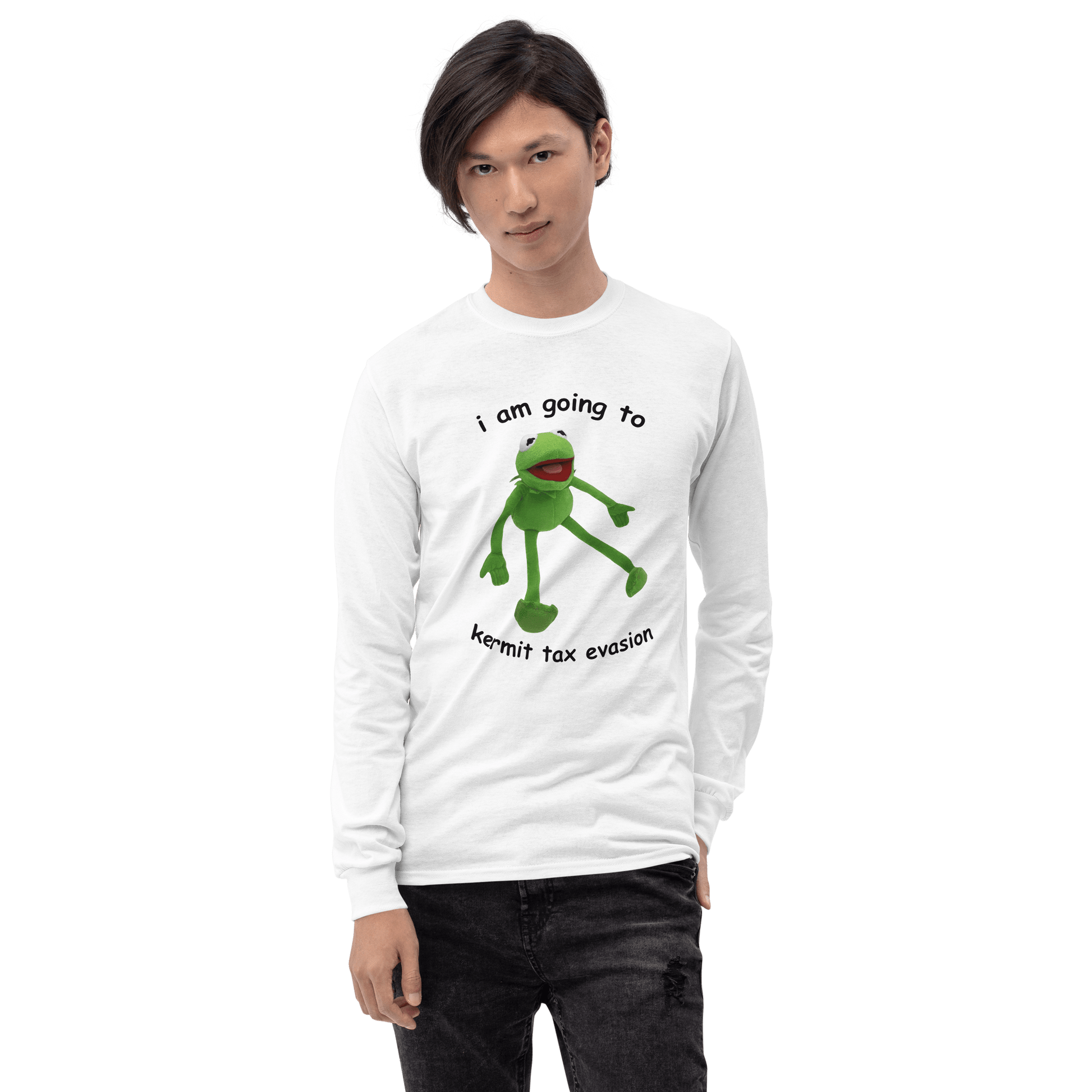 Frog Meme Long Sleeve T-Shirt Meme - Sport Grey | Shirtposting