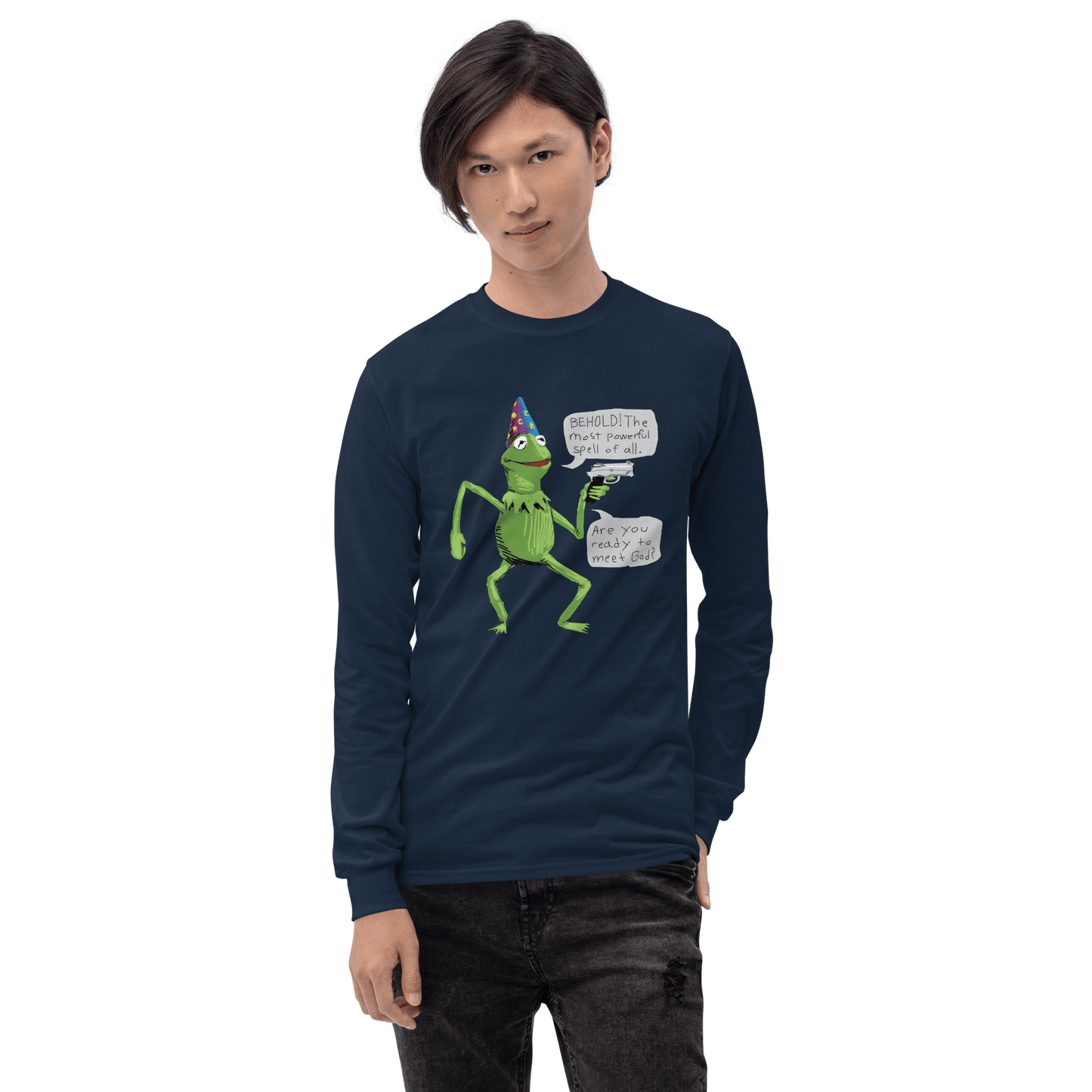 Frog Meme Long Sleeve T-Shirt Meme - Sport Grey | Shirtposting