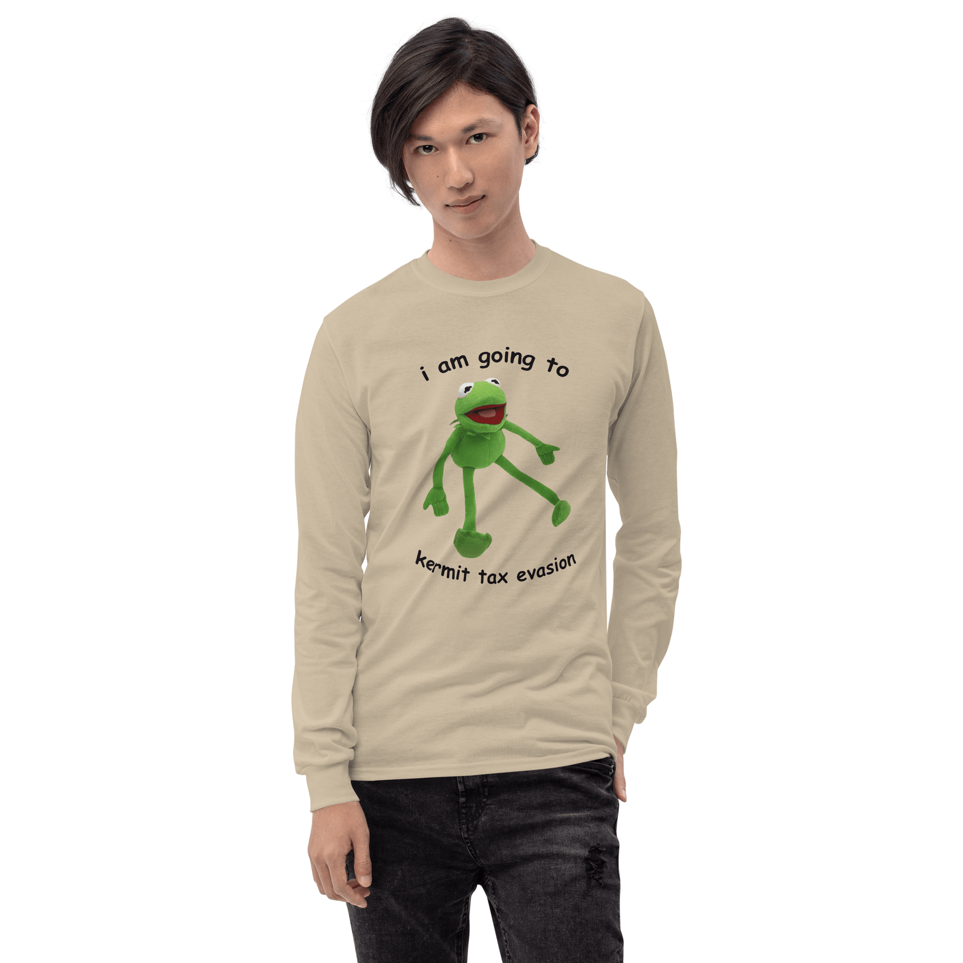 Frog Meme Long Sleeve T-Shirt Meme - Sport Grey | Shirtposting