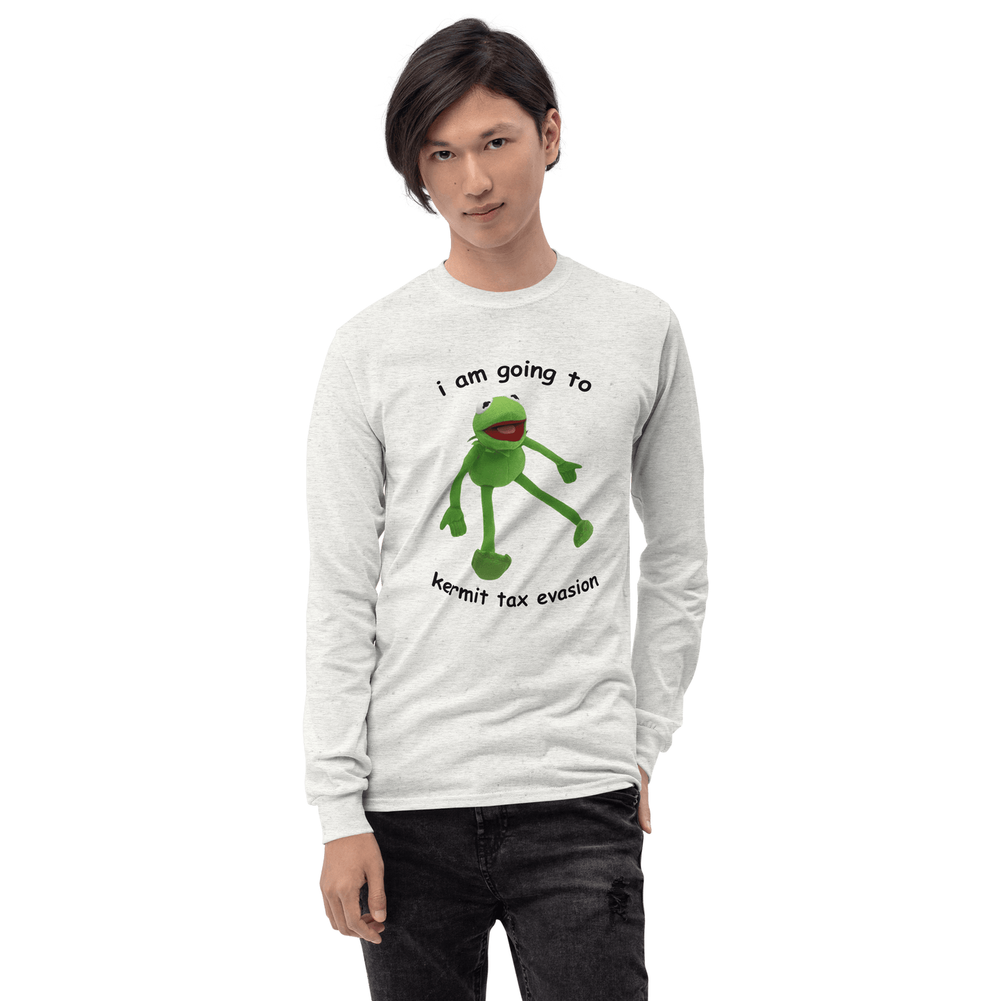 Frog Meme Long Sleeve T-Shirt Meme - Sport Grey | Shirtposting