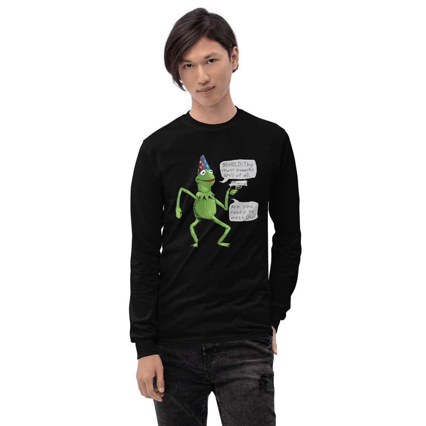 Frog Meme Long Sleeve T-Shirt Meme - Sport Grey | Shirtposting