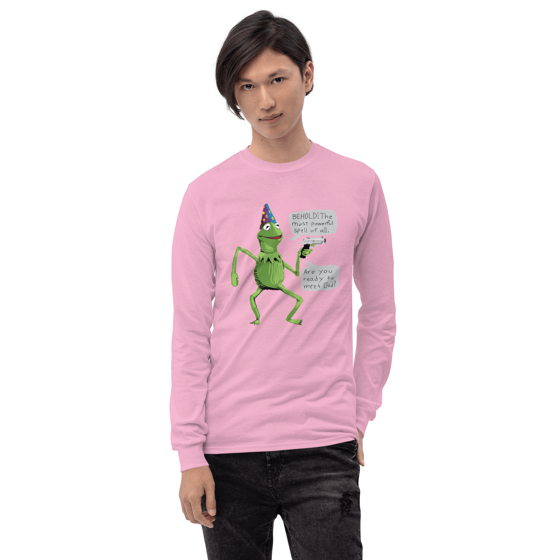 Frog Meme Long Sleeve T-Shirt Meme - Sport Grey | Shirtposting