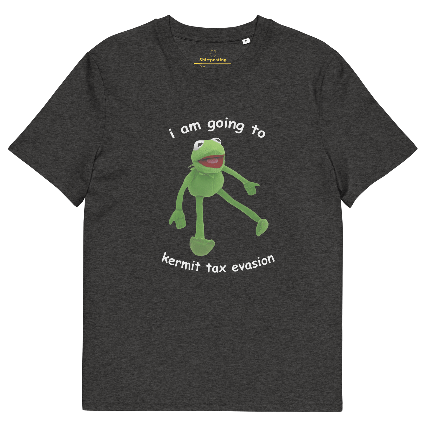 Frog Meme Premium Organic T-Shirt Meme - Dark Heather Grey | Shirtposting