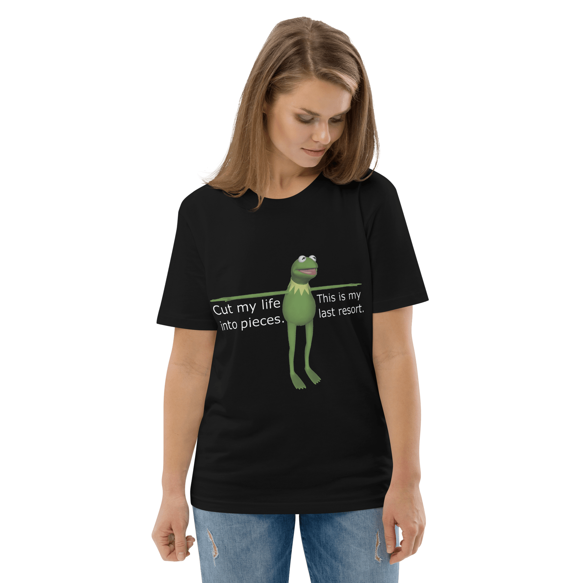 Frog Meme Premium Organic T-Shirt Meme - Dark Heather Grey | Shirtposting