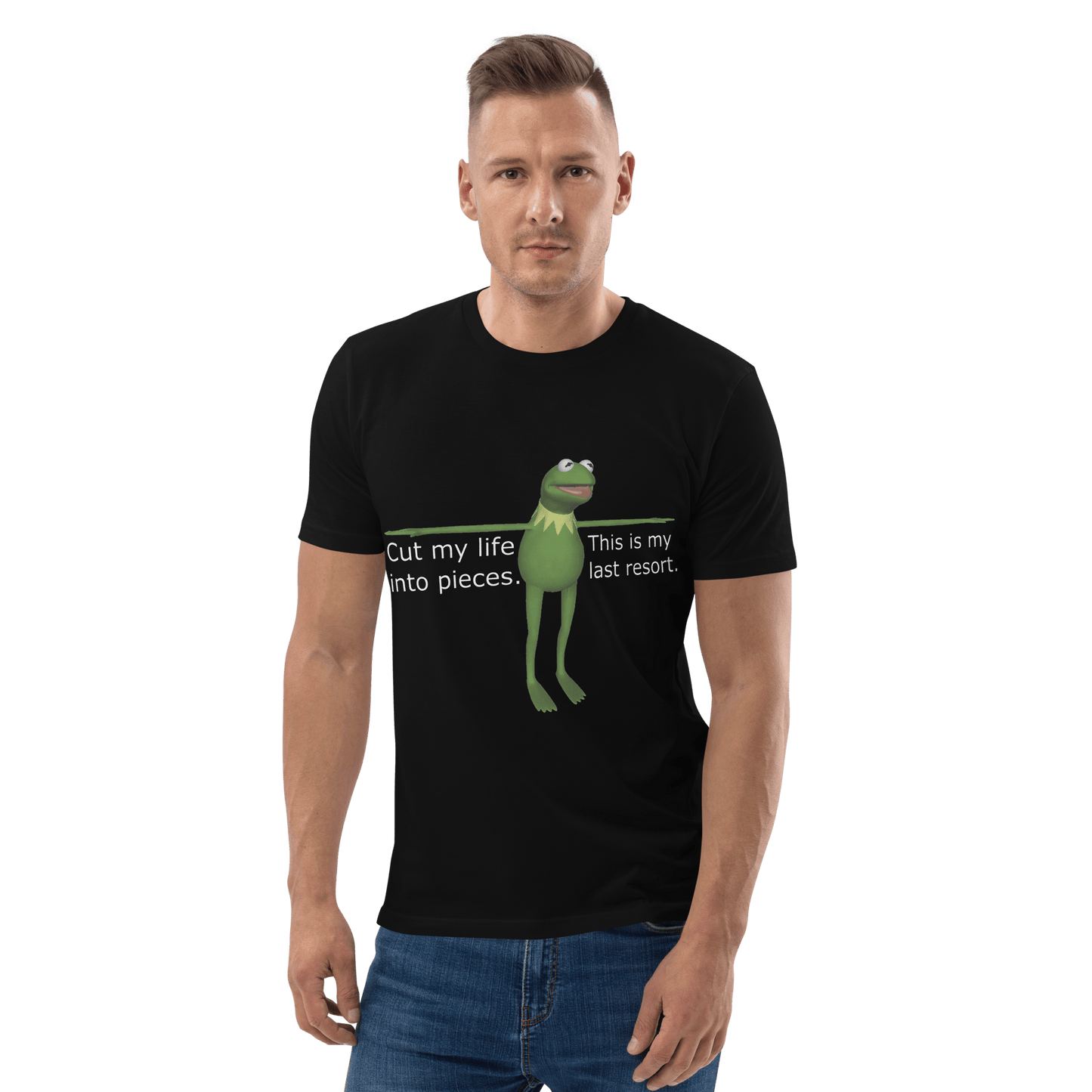 Frog Meme Premium Organic T-Shirt Meme - Dark Heather Grey | Shirtposting