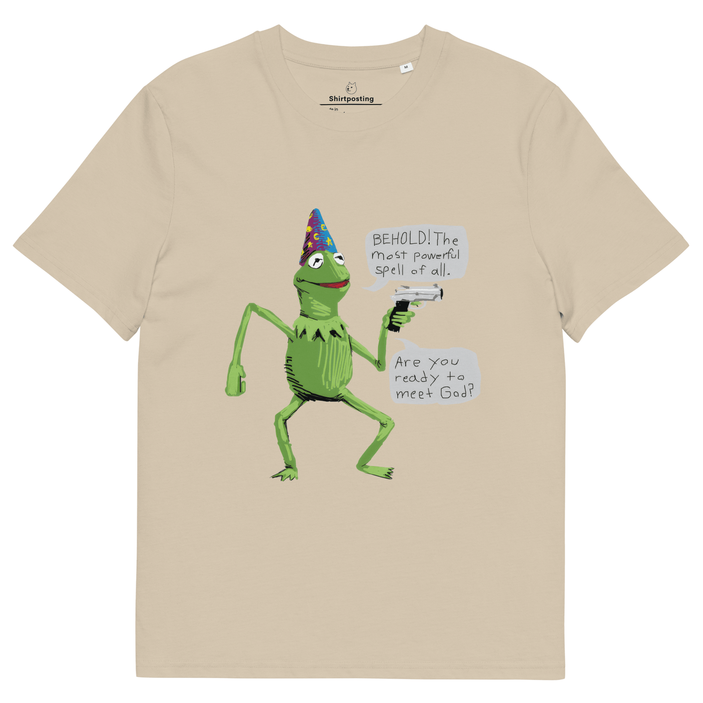Frog Meme Premium Organic T-Shirt Meme - Desert Dust | Shirtposting