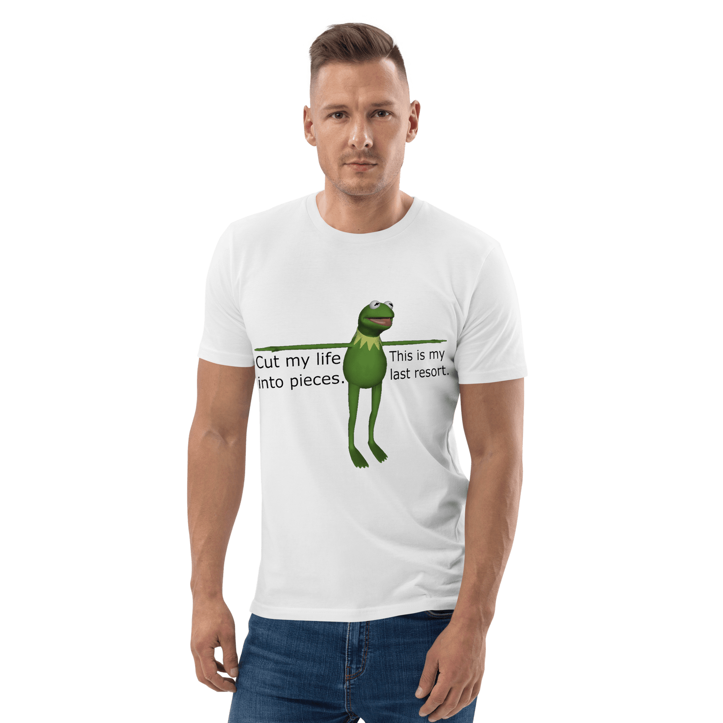 Frog Meme Premium Organic T-Shirt Meme - Desert Dust | Shirtposting