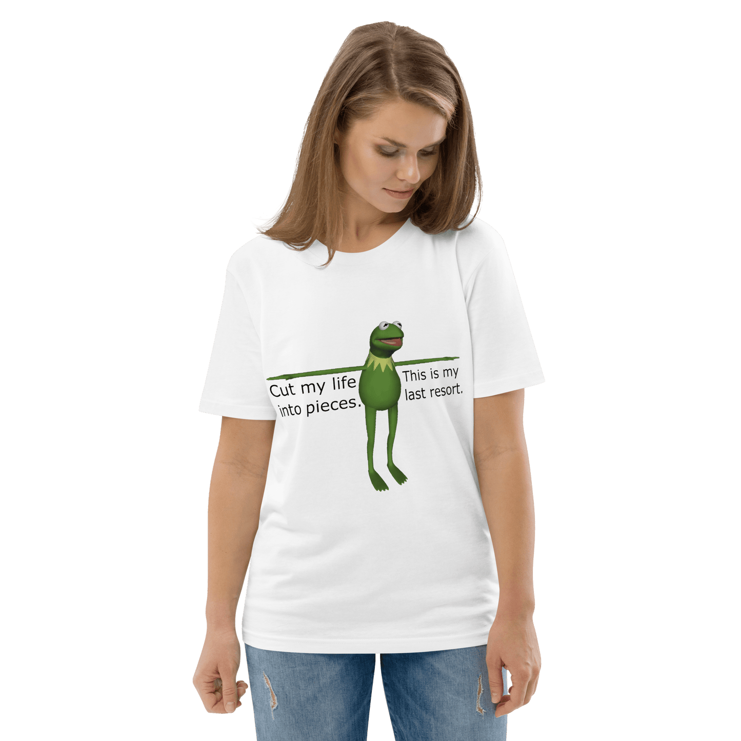 Frog Meme Premium Organic T-Shirt Meme - Desert Dust | Shirtposting