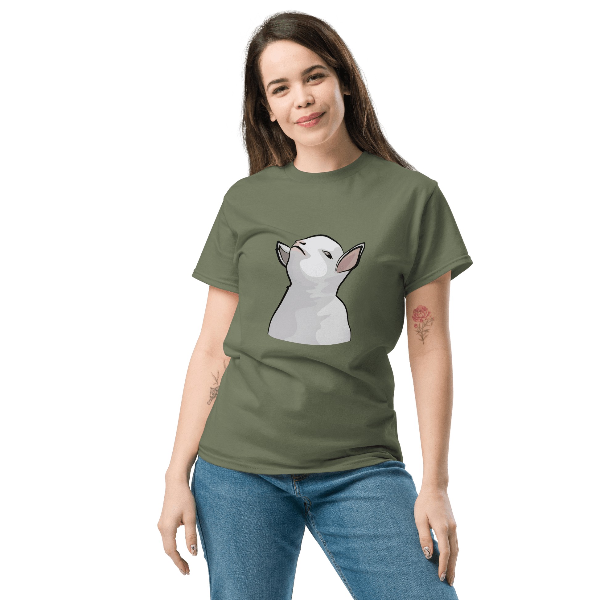 Goat Classic T-Shirt Meme - Military Green | Shirtposting