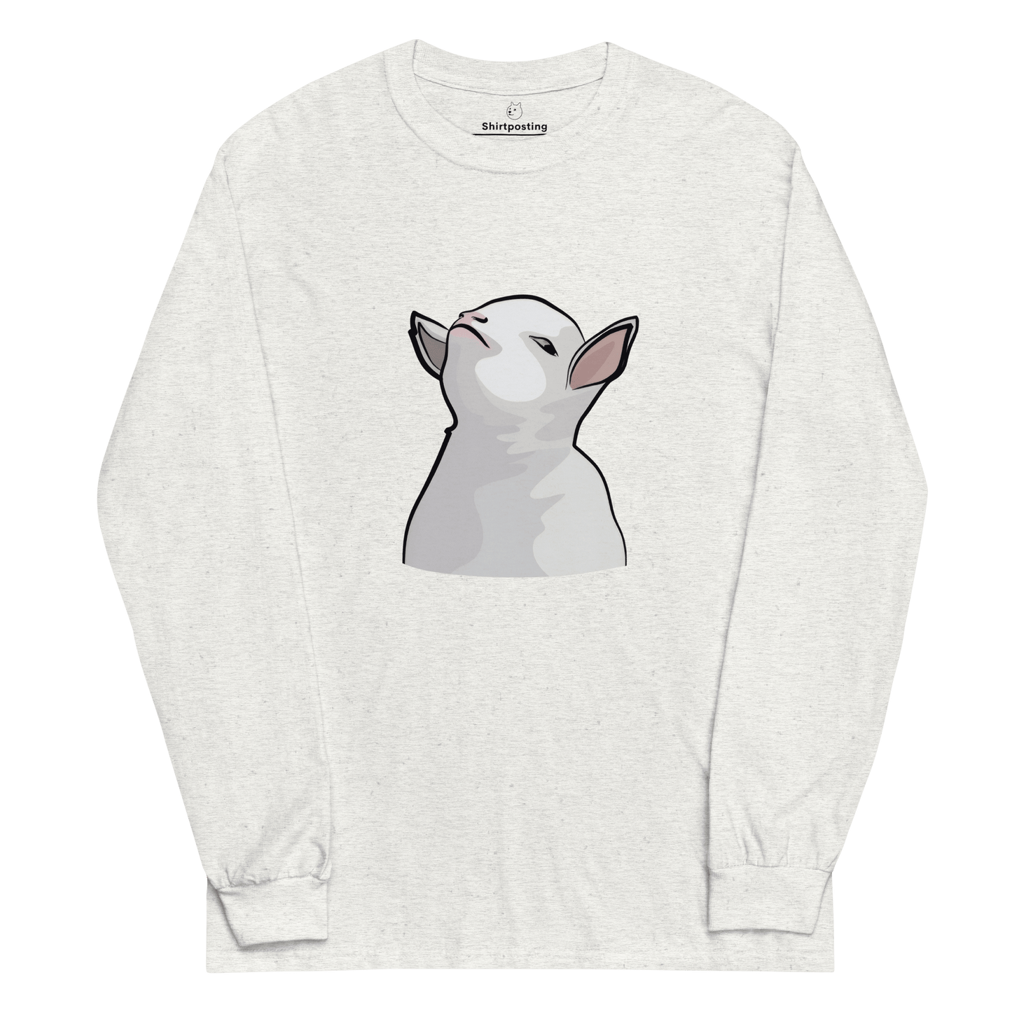 Goat Long Sleeve T-Shirt Meme - Ash | Shirtposting