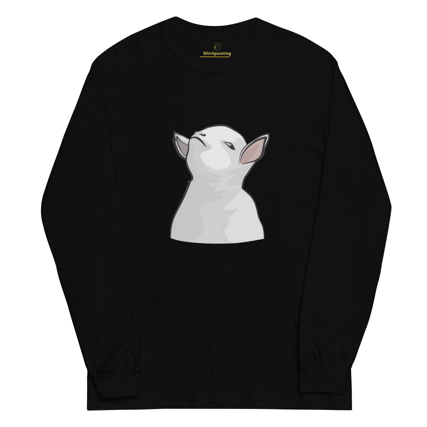 Goat Long Sleeve T-Shirt Meme - Black | Shirtposting