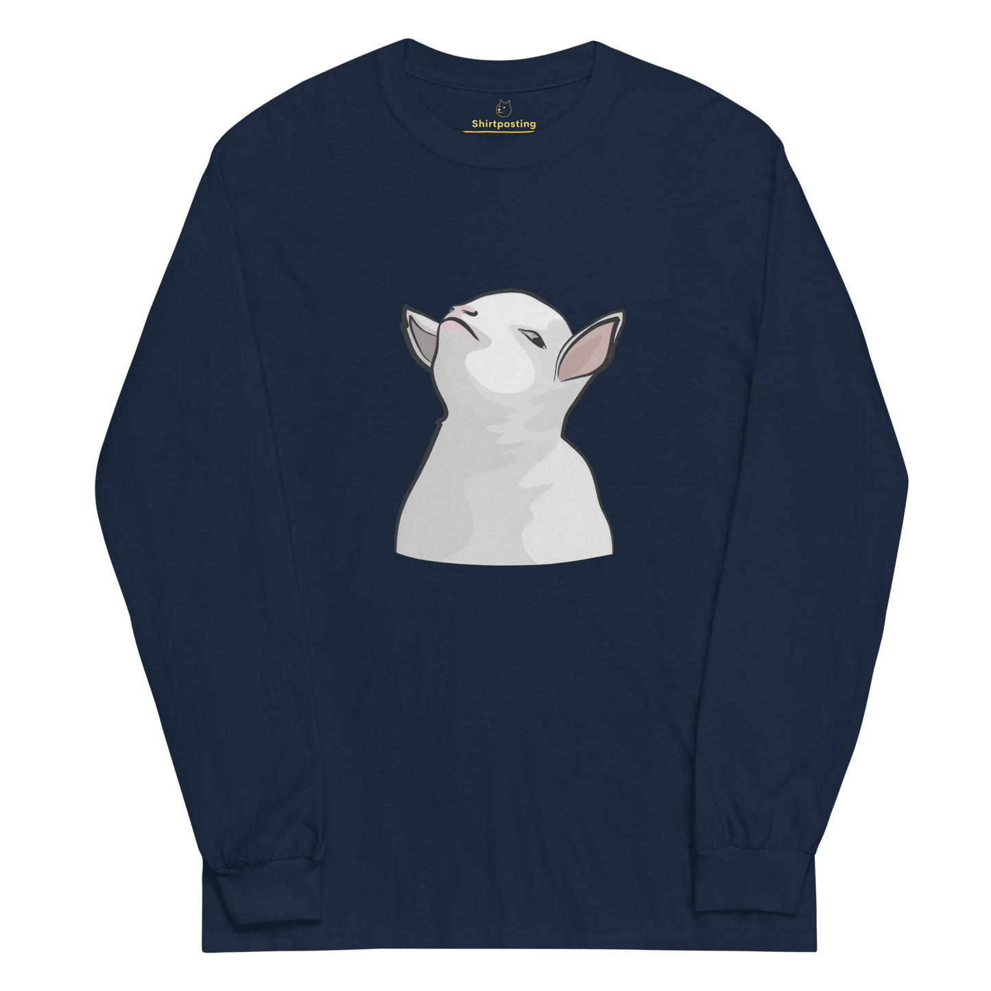 Goat Long Sleeve T-Shirt Meme - Navy | Shirtposting