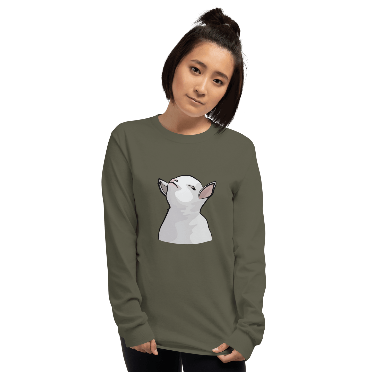 Goat Long Sleeve T-Shirt Meme - Sport Grey | Shirtposting