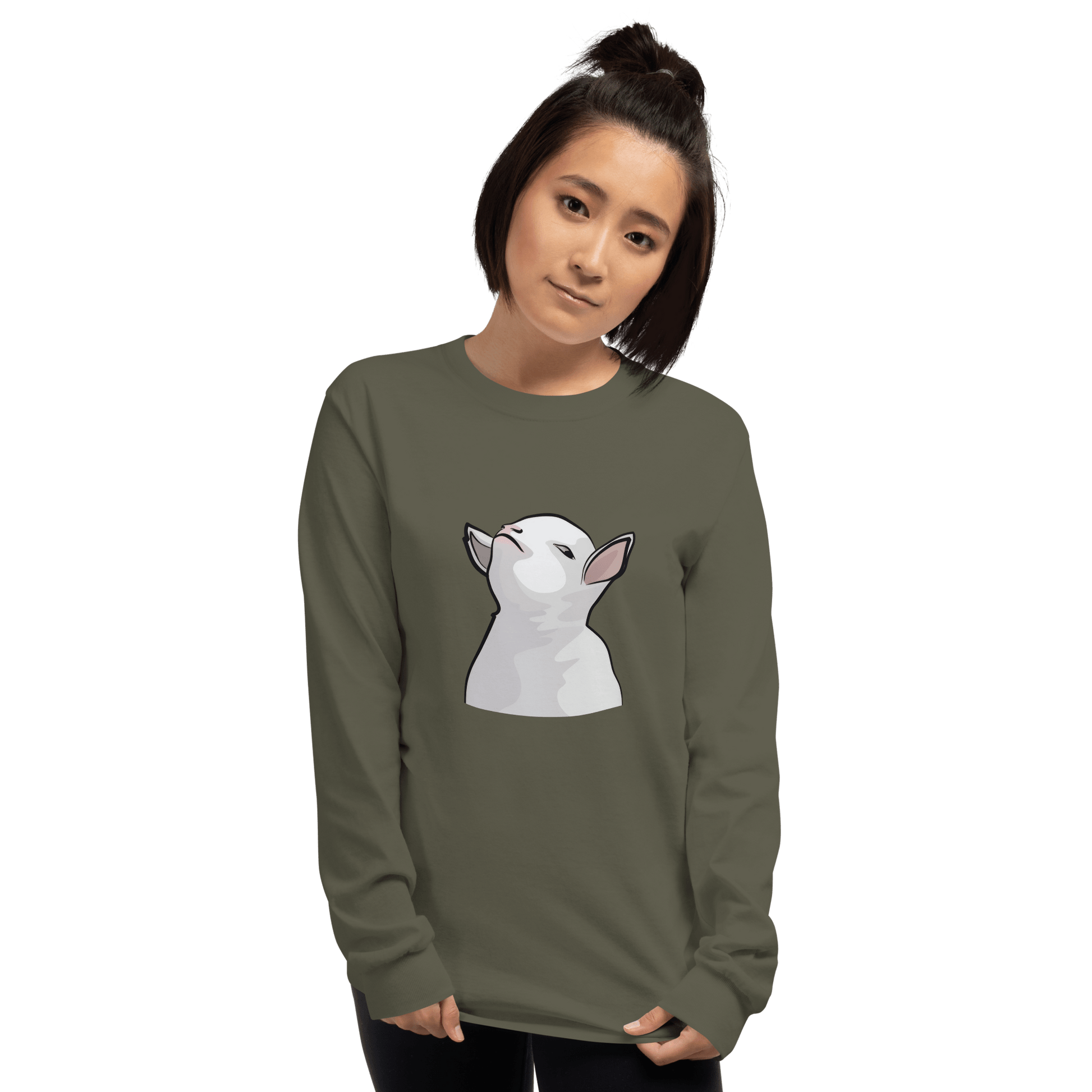 Goat Long Sleeve T-Shirt Meme - Sport Grey | Shirtposting