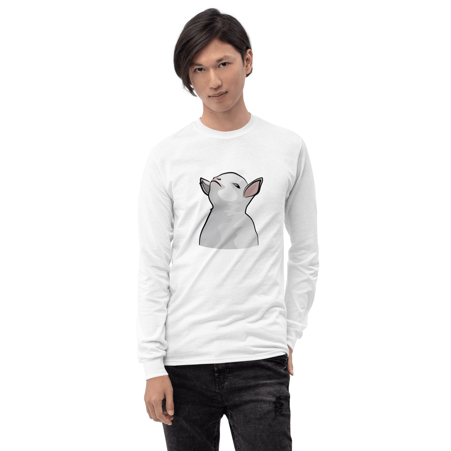 Goat Long Sleeve T-Shirt Meme - Sport Grey | Shirtposting