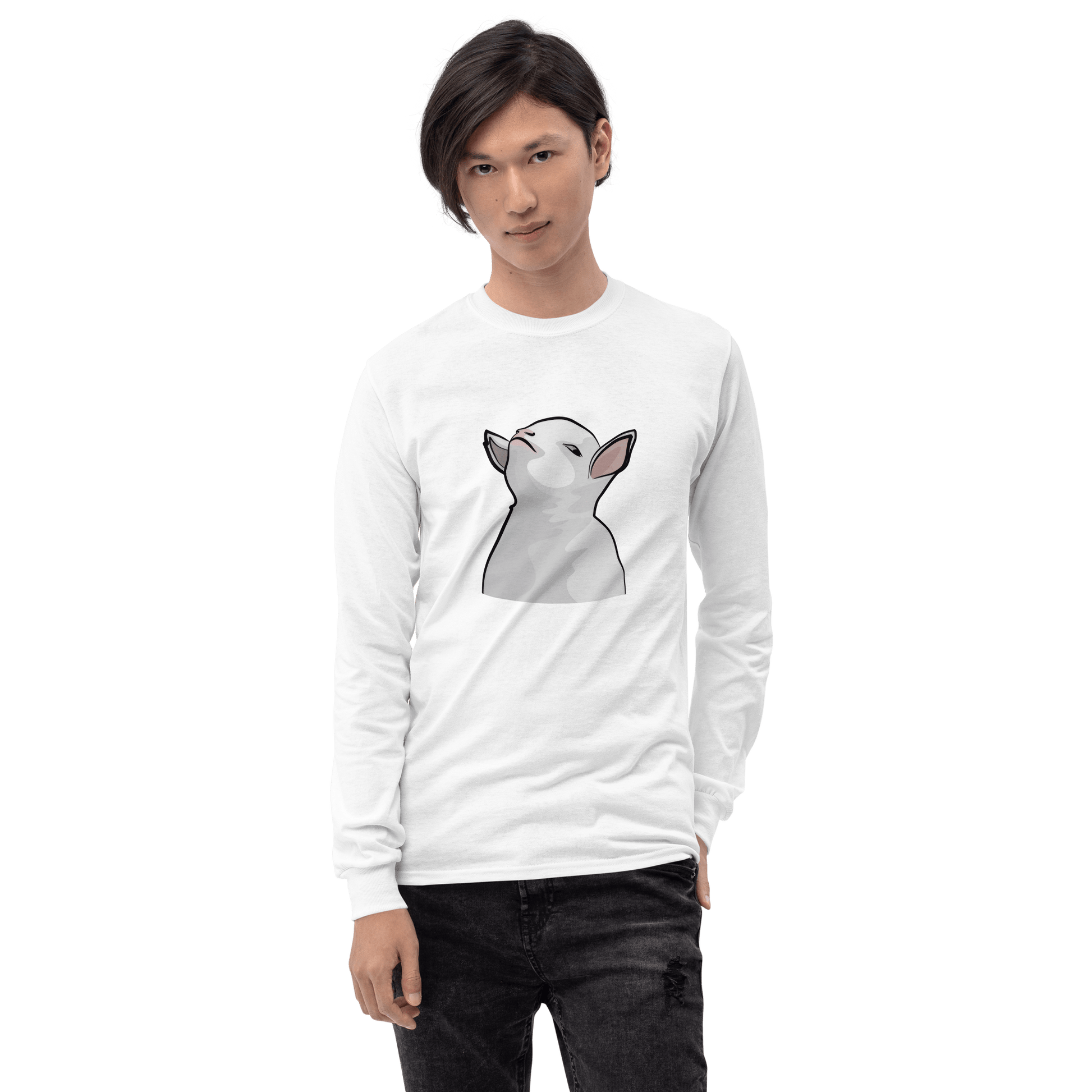 Goat Long Sleeve T-Shirt Meme - Sport Grey | Shirtposting
