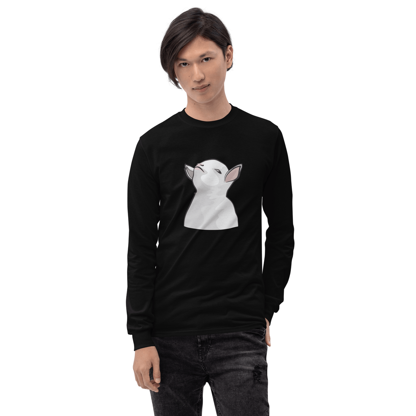 Goat Long Sleeve T-Shirt Meme - Sport Grey | Shirtposting