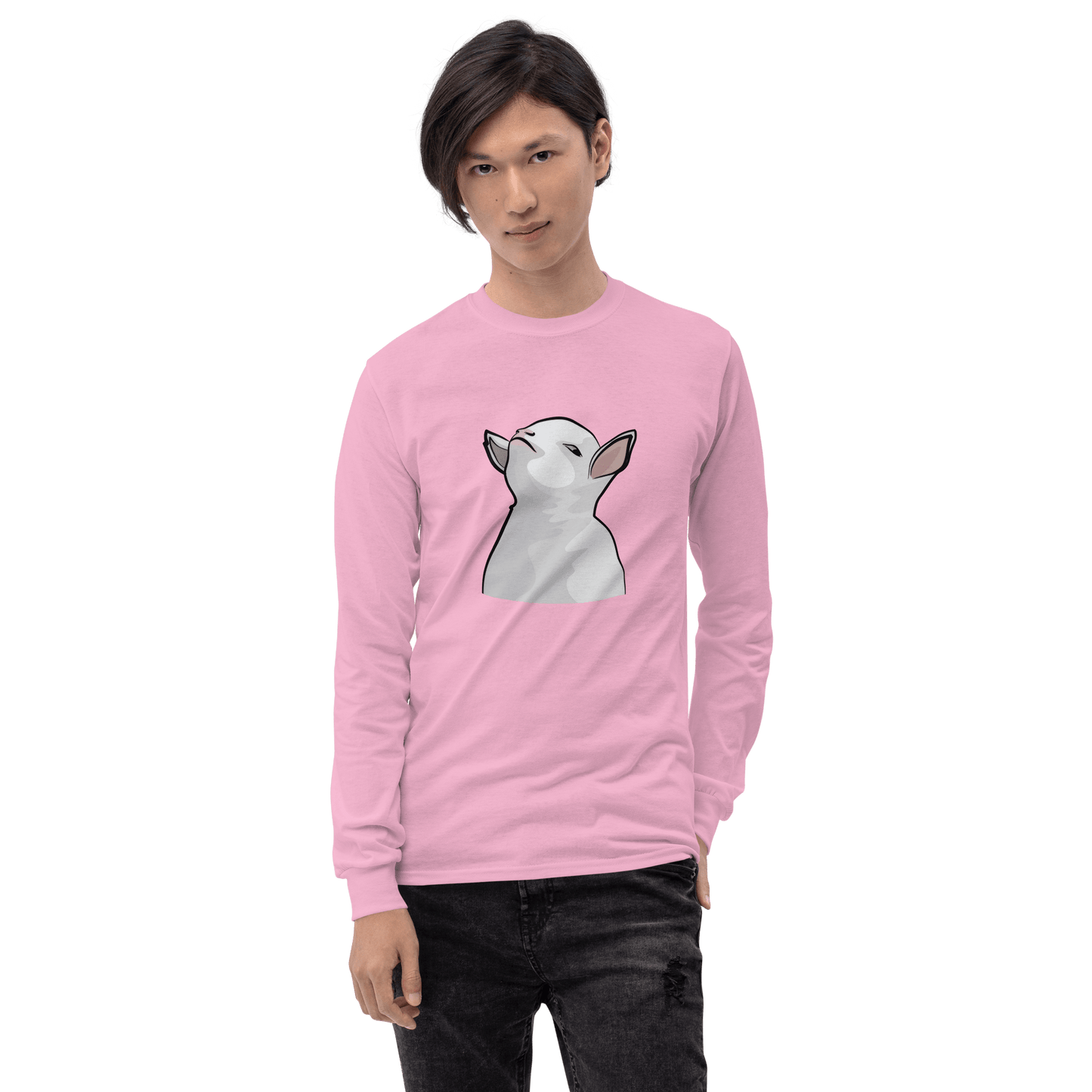 Goat Long Sleeve T-Shirt Meme - Sport Grey | Shirtposting